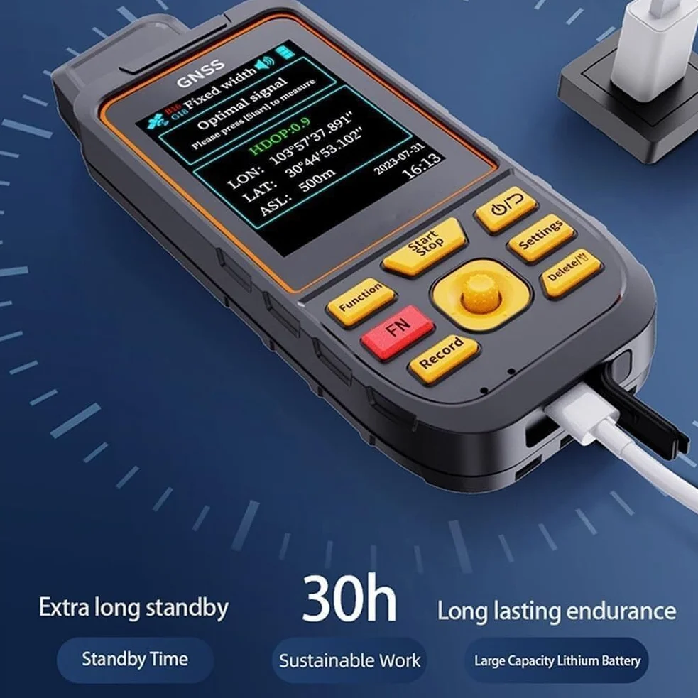 Ręczny lokalizator GPS, miernik lądowy GPS o wysokiej dokładności, z kolorowym ekranem 9 cm, pomiar w czasie rzeczywistym, IP6, pyłoszczelny, do eksploracji w terenie, żołnierzy Gauss, wędkarstwa