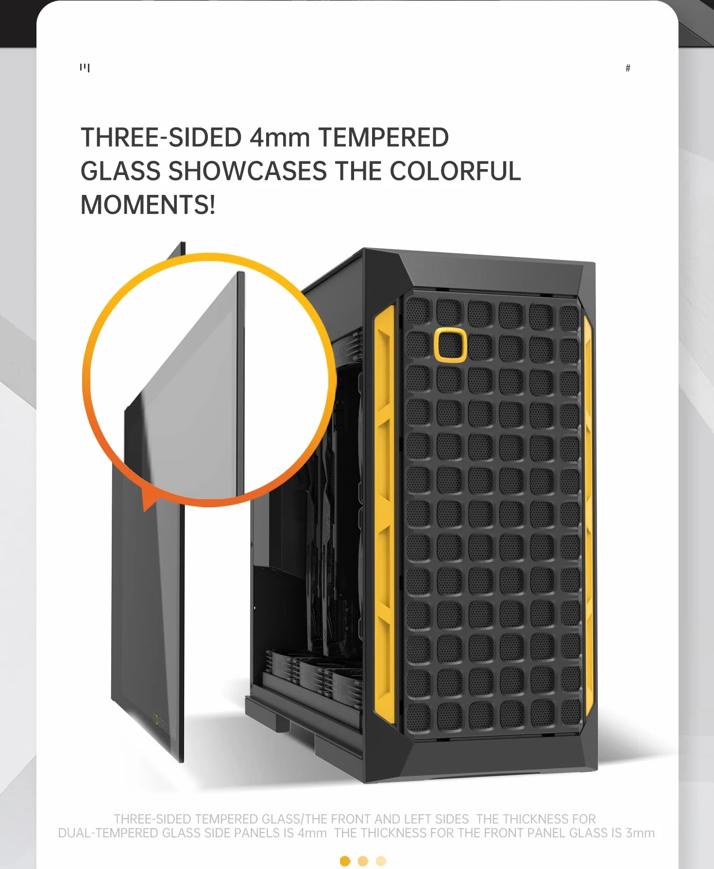 Geometric Future M6 Raphael Mid Tower, obudowa PC, pionowa konstrukcja kanału powietrznego, obsługa 12" x 11" E-ATX, 360, pionowy uchwyt GPU, czarny, GEO-M6-RA