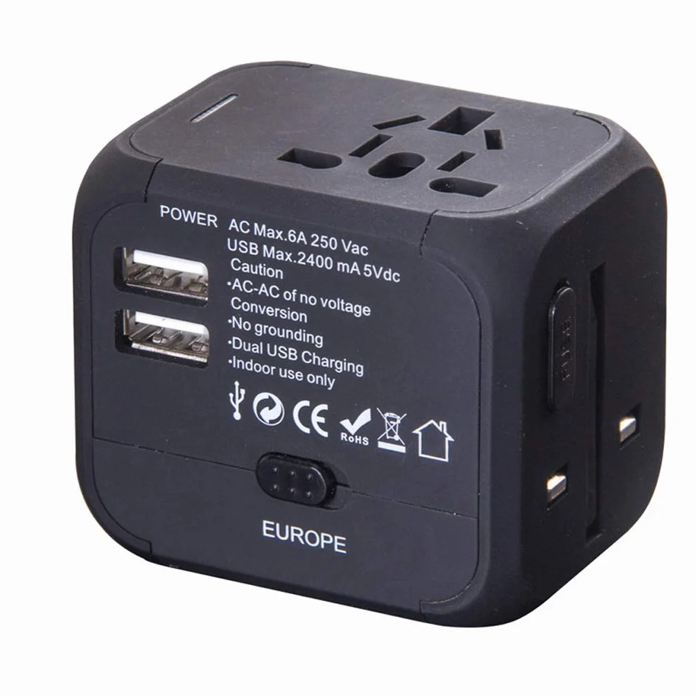 Travel International Power Adapter, Universal Travel Adapter, Adapter z Dual Usb. Międzynarodowe gniazdo podróży.