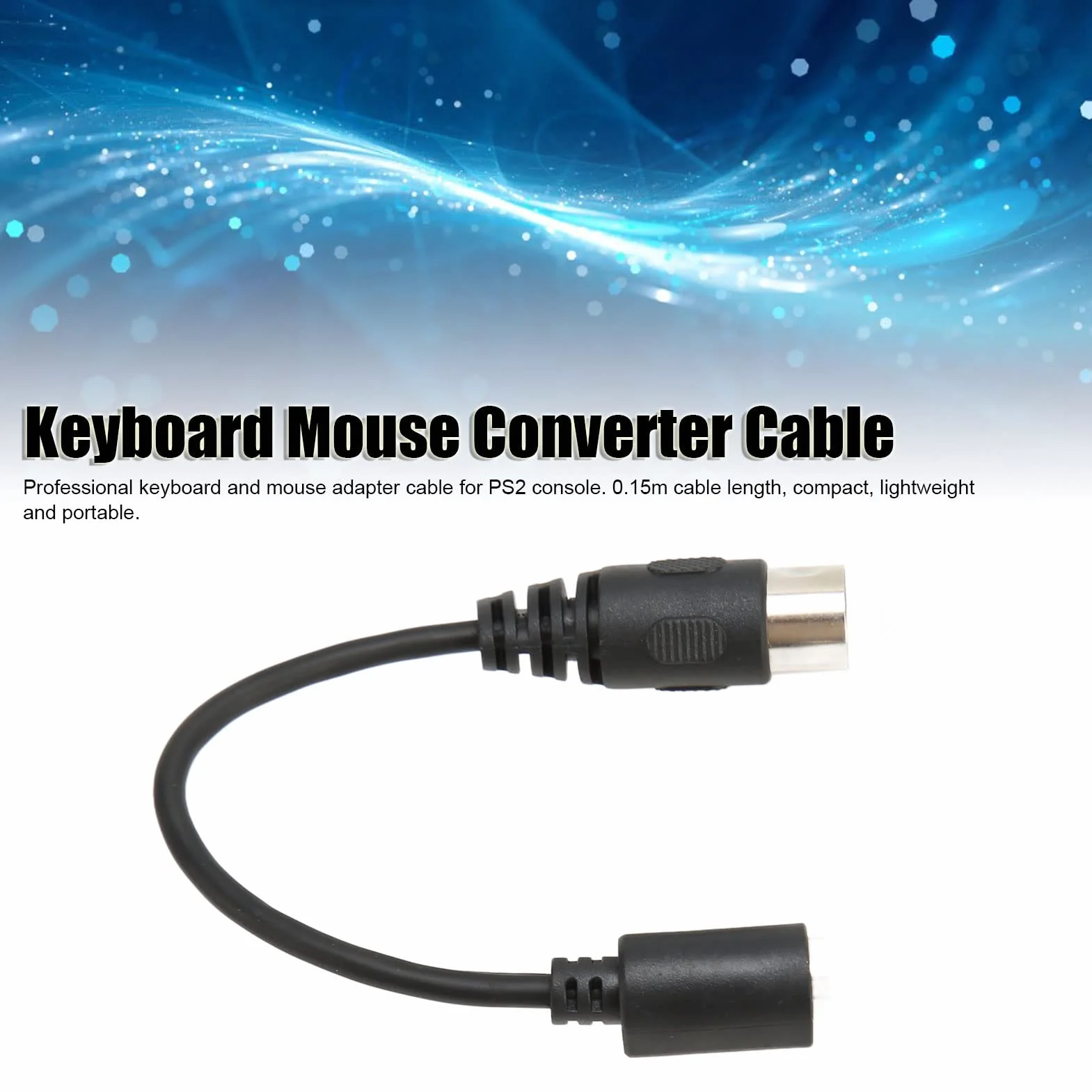 Kabel Adaptera Klawiatury DIN 5 Pin Męski na Mini DIN 6 Pin Żeński Konwerter, 6 Cali