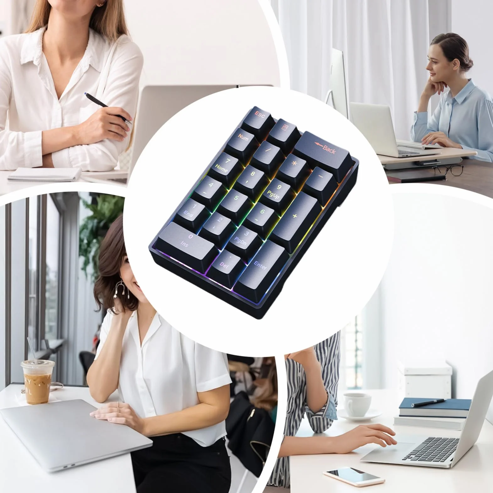Komputerowa Klawiatura Numeryczna | Mechaniczne Przenośne Urządzenie,Podłączana Klawiatura Numeryczna Komputerowa | Do Komputera PC Laptopa Dla Księgowych Programistów Analityków Finansowych