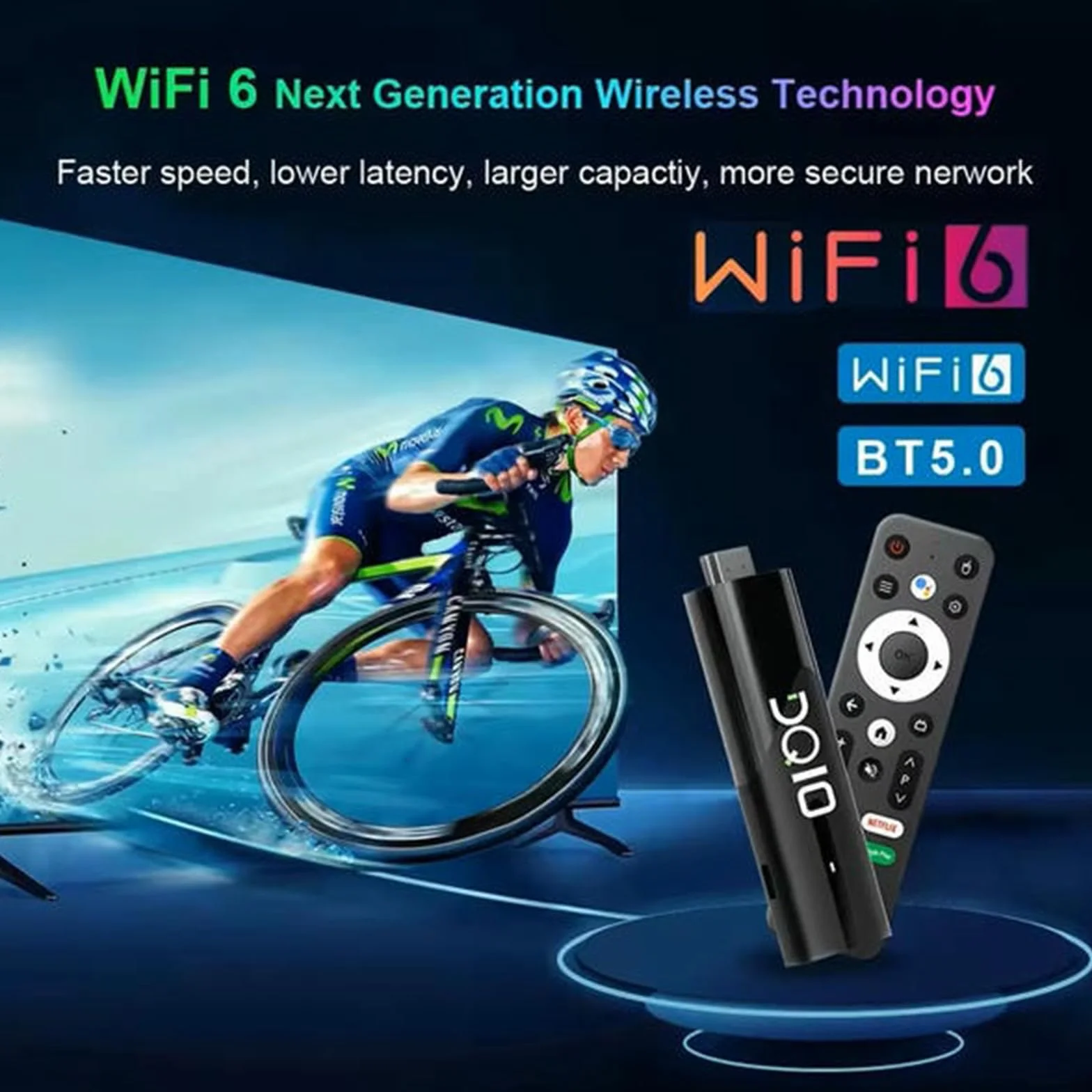 Android 13 TV 2 GB + 16 GB 8K Wi‑Fi 6 Voice Remote