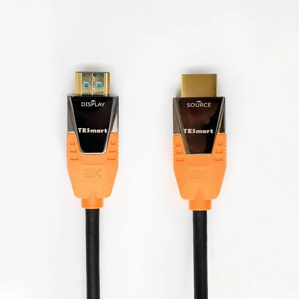 TESmart Kabel światłowodowy HDMI 2.1 33FT – certyfikat 8K 60 Hz 4K 120 Hz, 48 Gb/s, eARC, HDR, do gier i kina domowego