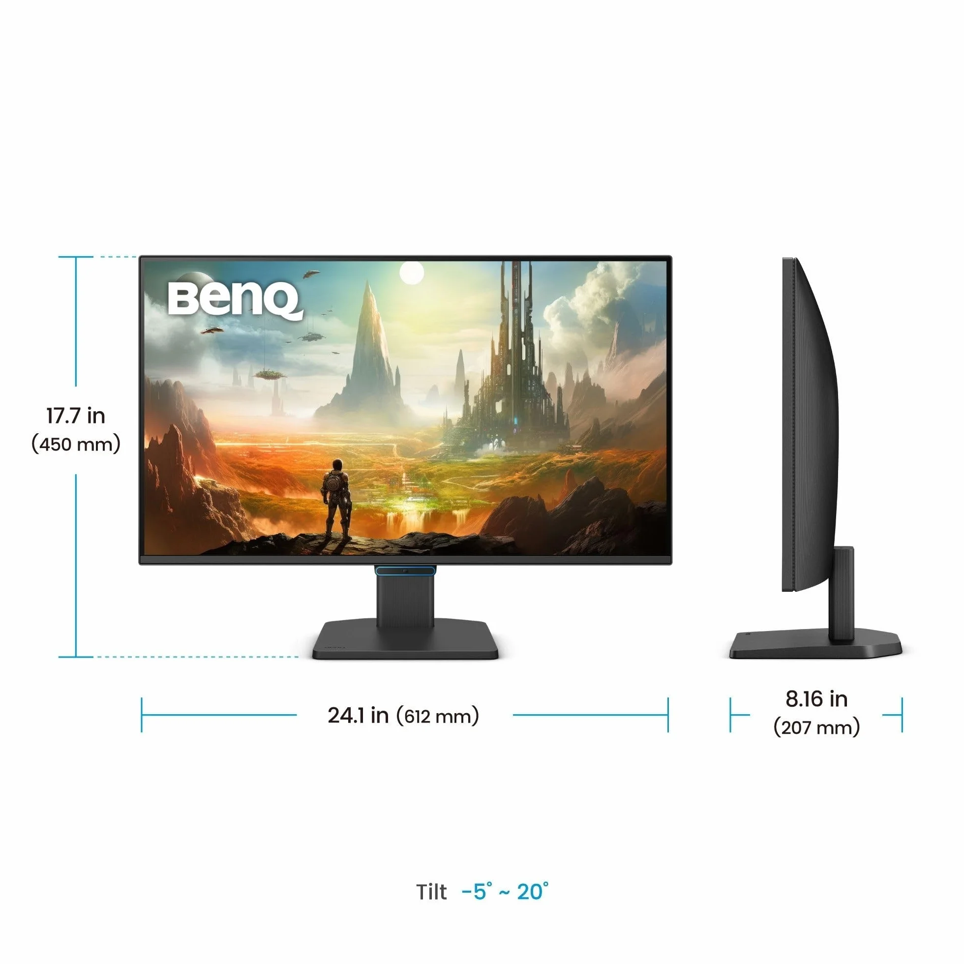 BenQ GW2790CE 27" 1080p FHD 144Hz IPS Eye-Care Home Office Monitor, USB-C, 1080 x 1920, Visual Optimizer, bez migotania, Low Blue Light, super wąska ramka, certyfikat TÜV, Eye-Care U