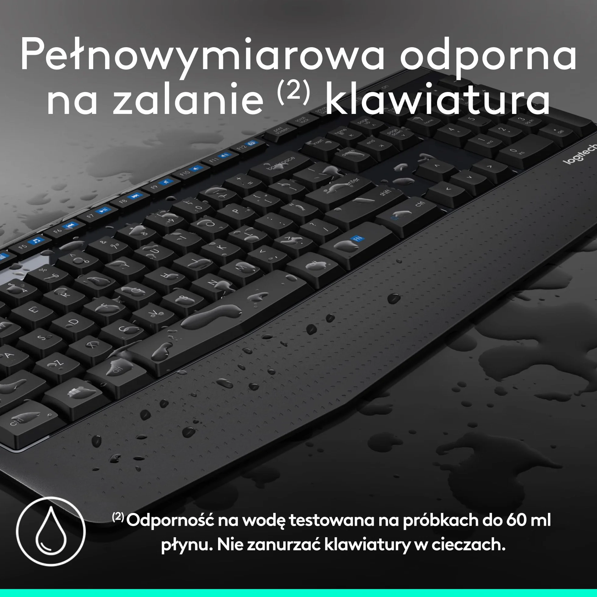 Logitech MK345 Combo Pełnowymiarowy, Bezprzewodowy Zestaw Klawiatura i Mysz z podpórką na nadgarstki, dla praworęcznych, odbiornik USB 2,4 GHz, zgodny z PC, laptopem, QWERTY układ US Intl - Czarny
