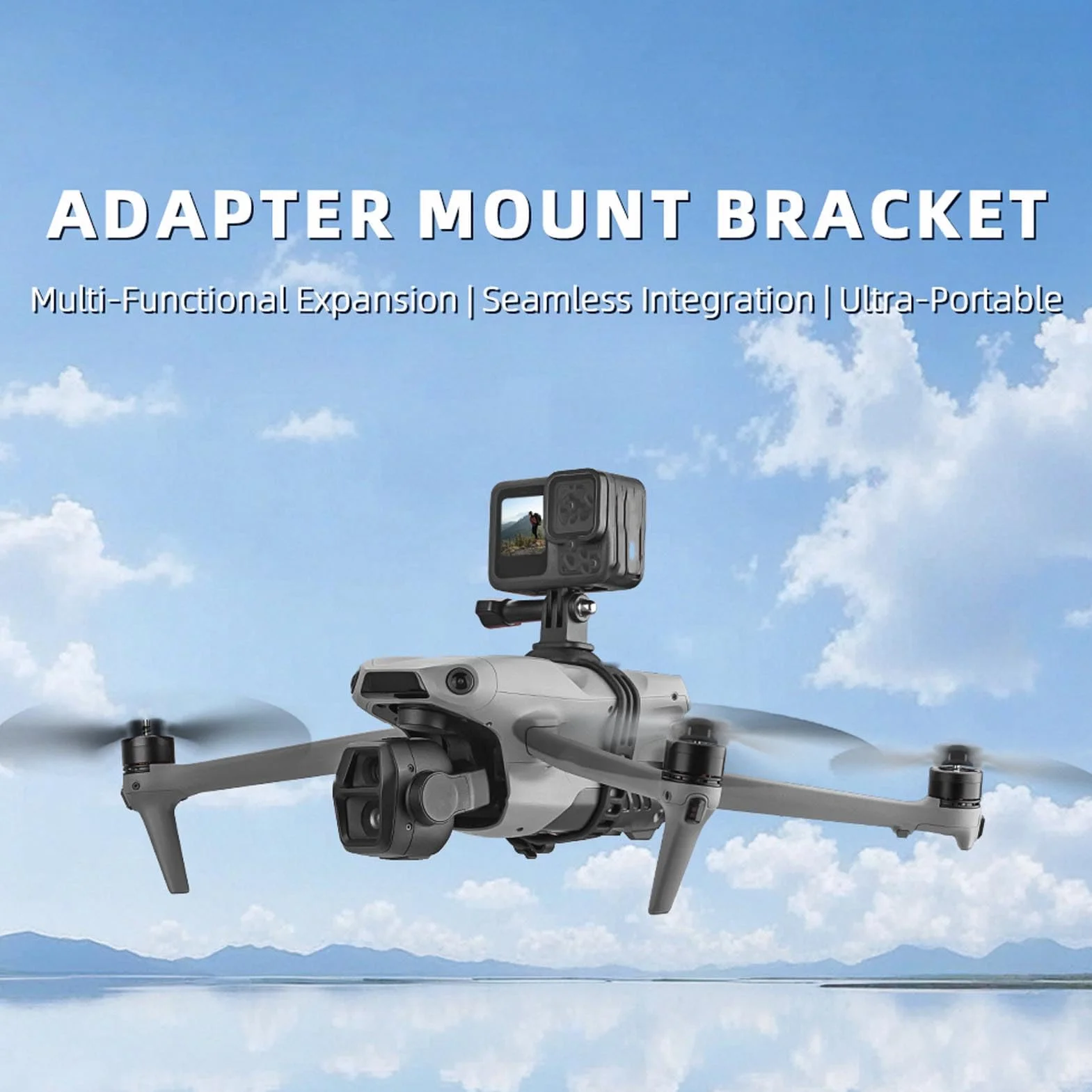 Uchwyt Montażowy do Kamery, Rozszerzalny Adapter Montażowy do Akcesoriów z Paskiem Silikonowym do 3 Air 3S Air 2S Pro Zoom X8SE ONE X POCKET ACTI