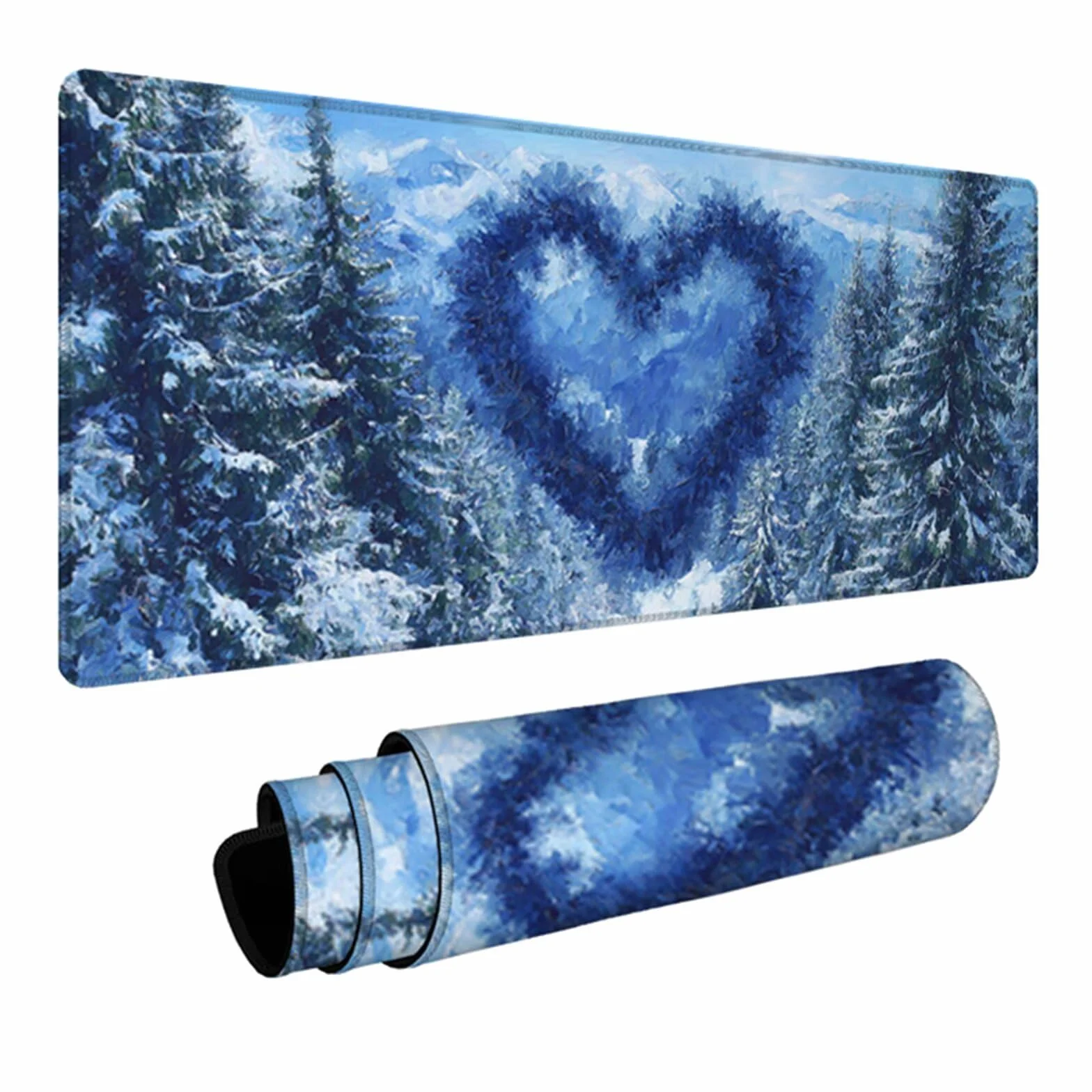 Baum Gamingowa podkładka pod mysz, 1200 x 600 x 3 mm, podkładka na biurko, z antypoślizgową gumową podstawą, podkładka pod mysz XXL z przyszytymi krawędziami, akcesoria gamingowe, do biura, komputera