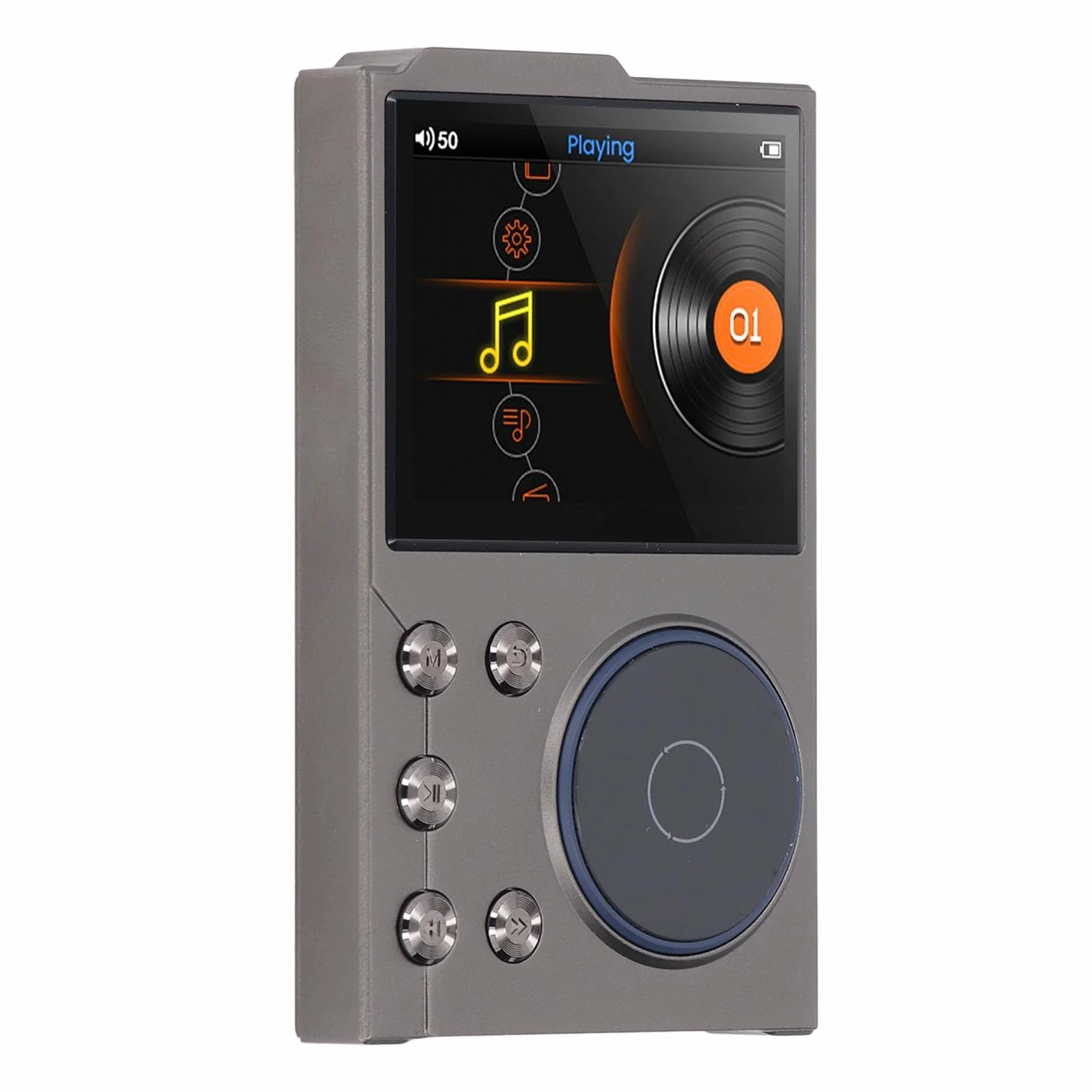 Ausla Odtwarzacz HiFi MP3, Cyfrowy Odtwarzacz Audio ze Stopu Cynku, 16 GB z możliwością Rozszerzenia do 256 GB, Ekran HD 2,4 Cala, Bluetooth 5.3, Wyjście Liniowe, do Słuchania w Samochodzie w Podróży