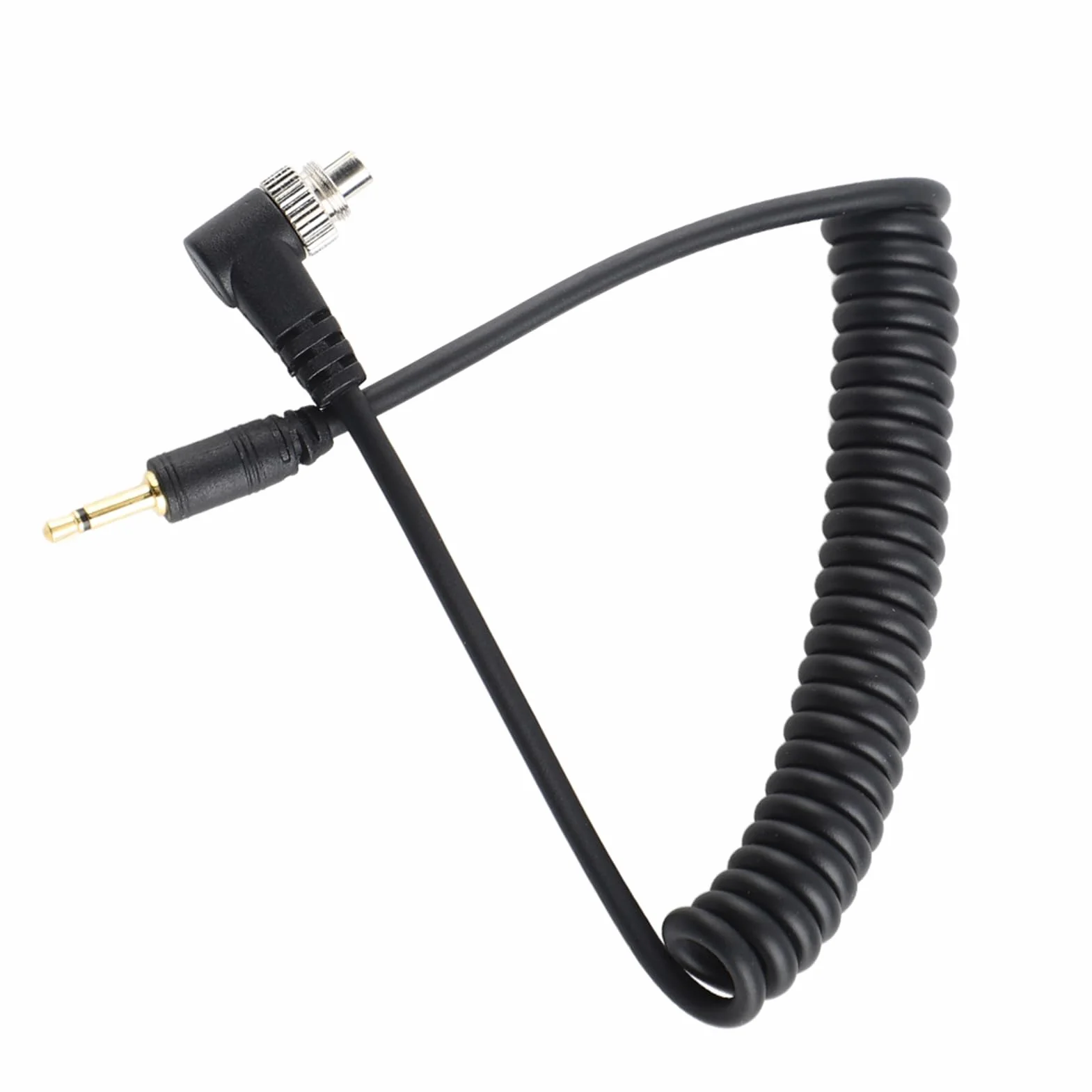 Kabel Synchronizacji Lampy Błyskowej, Zwinięty Przewód Synchronizacji Flash, 2,5 Mm Męski Kabel Synchronizacji PC, Zintegrowane Miganie Aparatu i światło z śrubami, Rozciąga