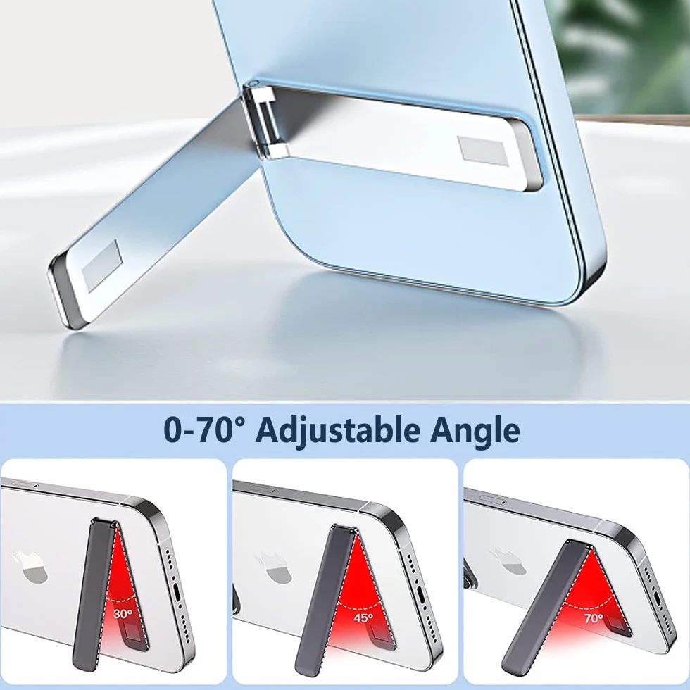 Kinizuxi Podpórka na telefon komórkowy, 2 szt., pionowy i poziomy aluminiowy stojak na telefon na biurko, regulowany stojak na telefon kompatybilny z iPhonem, Samsungiem, iPadem, tabletami i innymi,