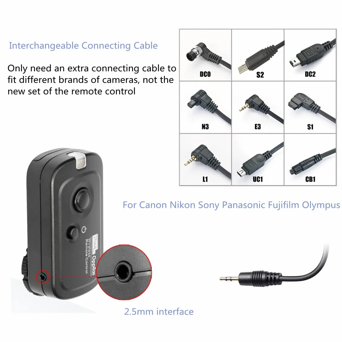 Pixel Zdalny wyzwalacz radiowy RW S1 bezprzewodowy samowyzwalacz kompatybilny z Sony RM-L1AM a100 a200 a300 a350 a400 a450 a500 a550 a560 a580 a700 a850 a900 a. 37 a55 a57 a65 a67 a77 a99 a77II a99II