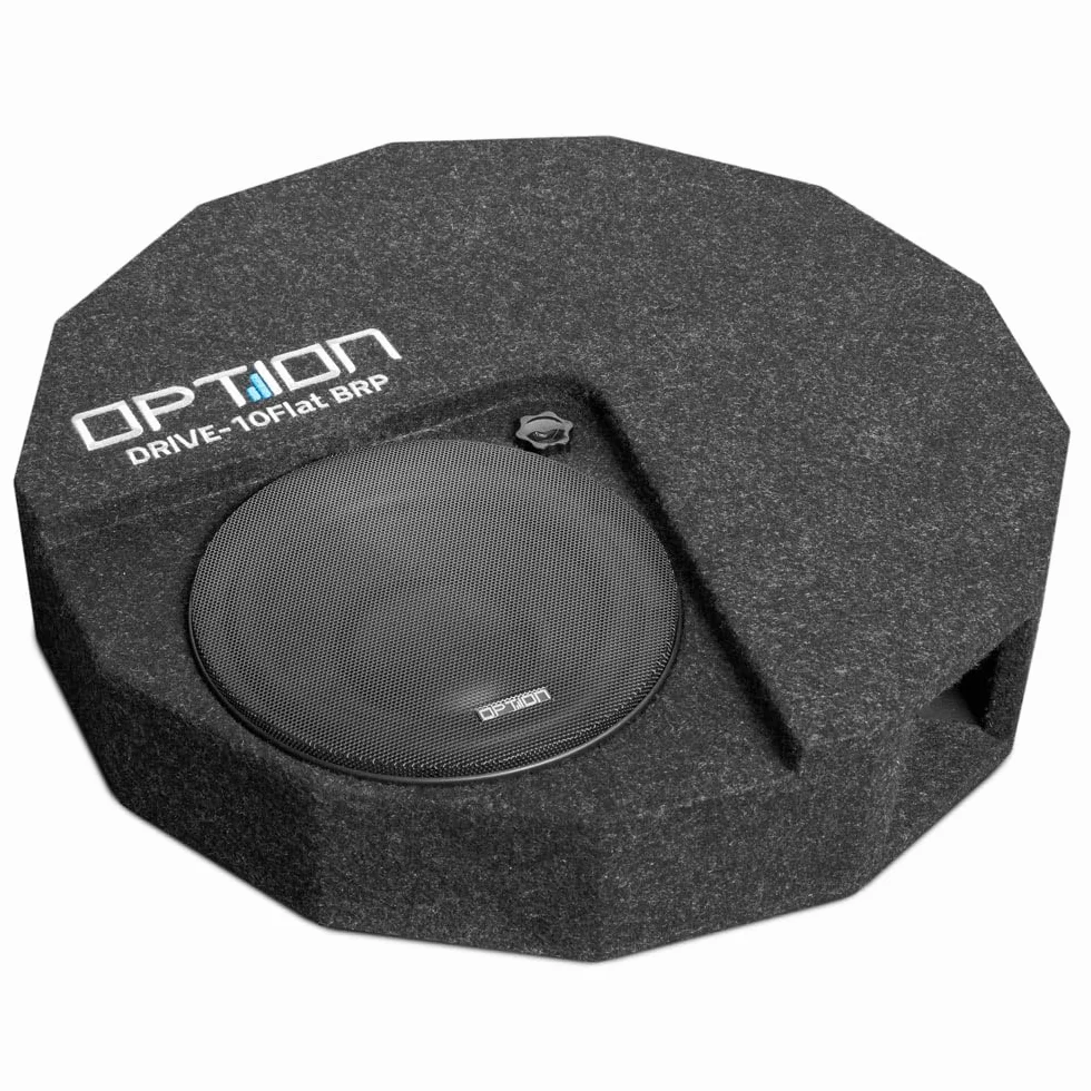 Option Subwoofer kompatybilny z VW Arteon, Tiguan, Passat, Golf 8 (system dźwiękowy H/K fabrycznie) 100% Plug & Play DRIVE10FLAT-BRP subwoofer na koło zapasowe