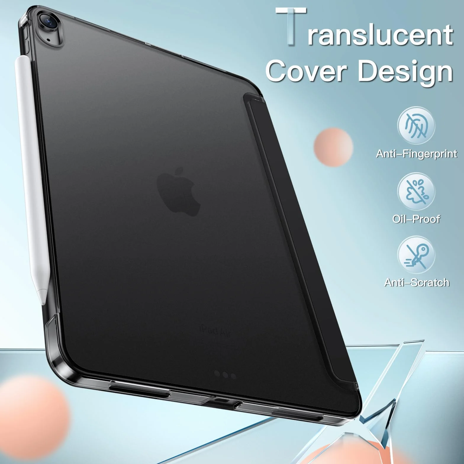 JETech Etui iPad Air 11 Cala M4/M3/M2 2026/2025/2024 Czarny