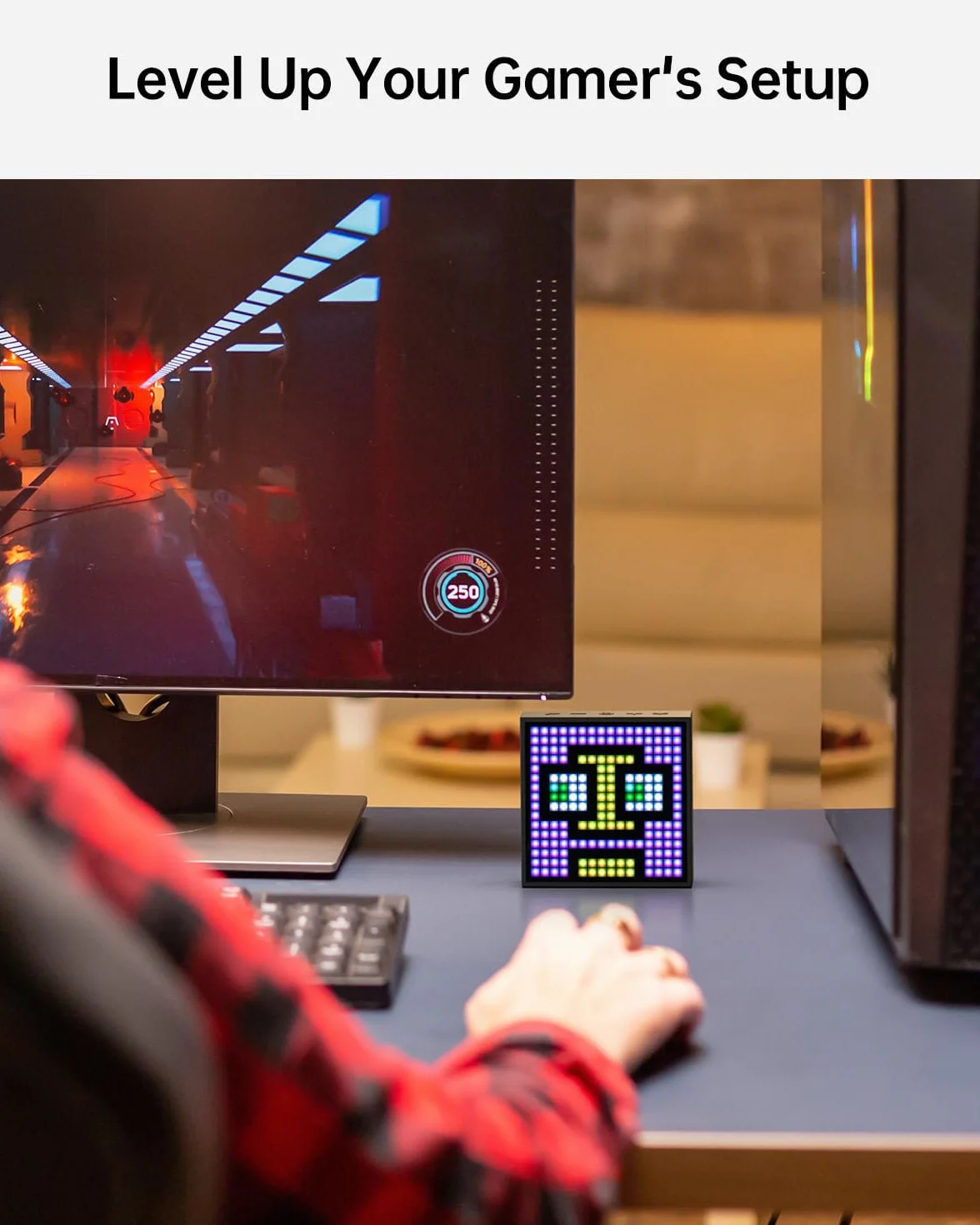 Divoom Timebox evo Pixel Art LED Bluetooth Speaker App Control, inteligentny przenośny głośnik bezprzewodowy z potężnym basem, obsługuje radio z budzikiem, mikrofon (czarny, 1 opakowanie)