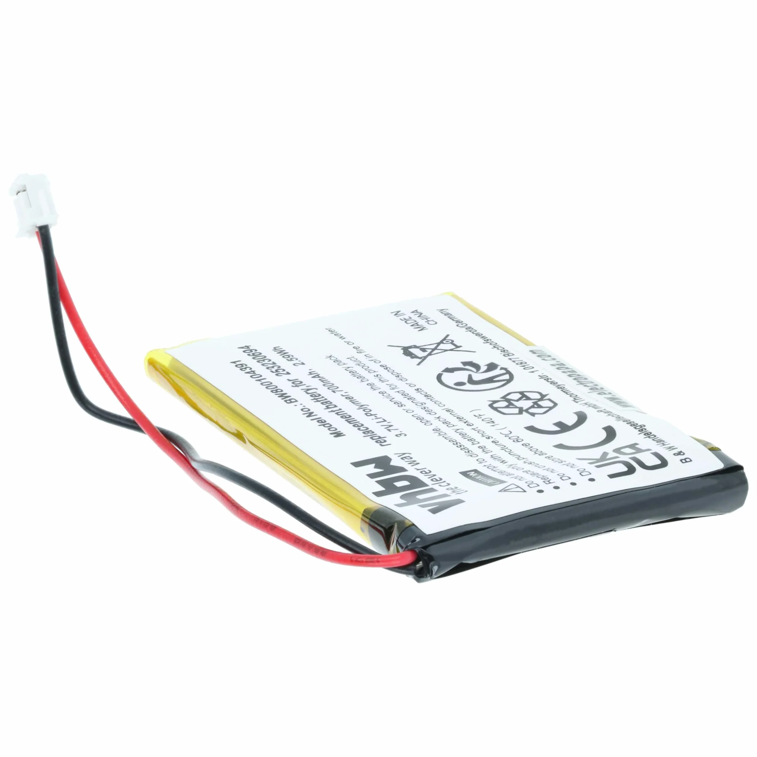 2 x zestaw baterii VHbw 700 mAh do bezprzewodowego telefonu stacjonarnego SAGEM 690, TELSTRA CTB104, THUB, zastępuje 253230694, CTB104, LP043048AH