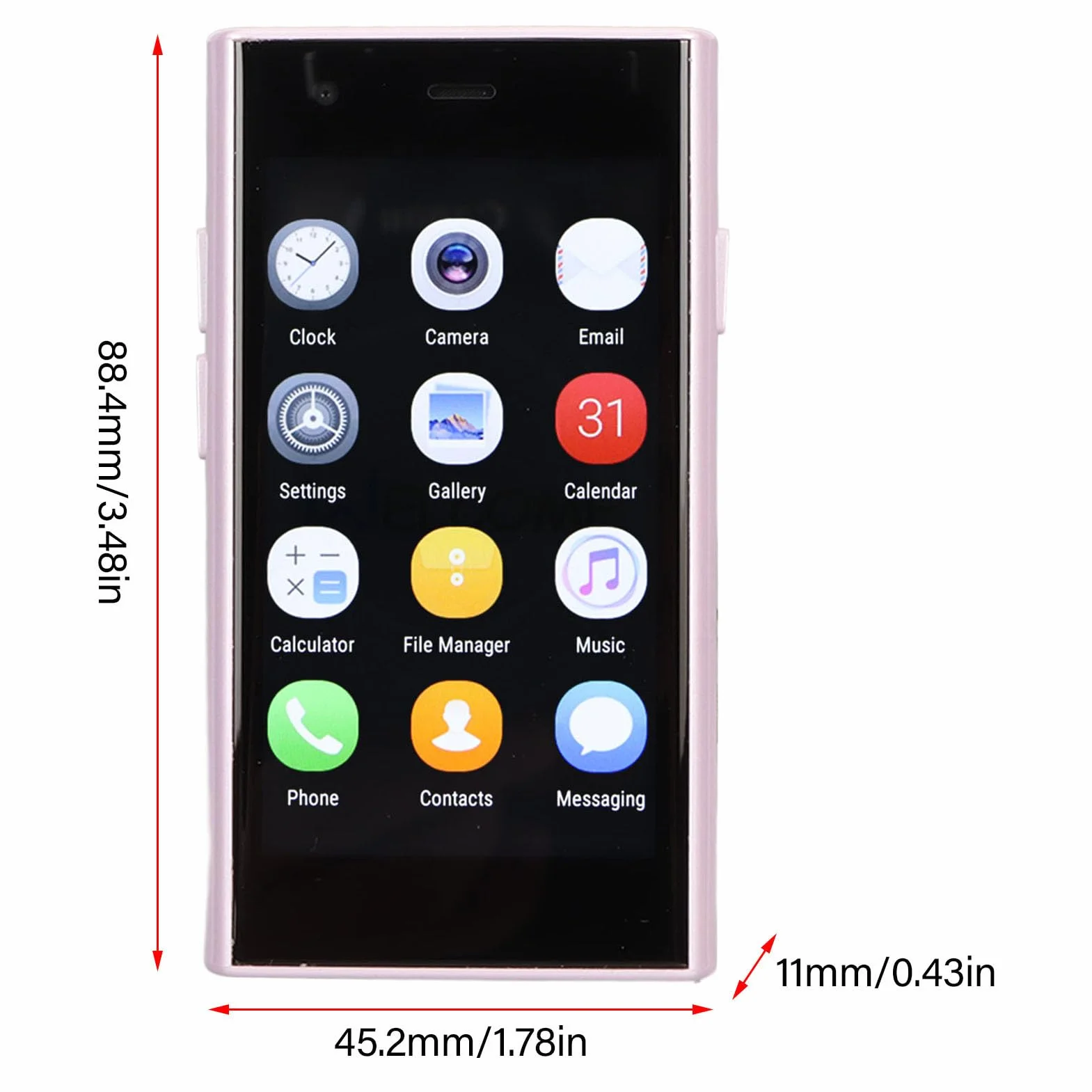 3.0 W soies S23 Pro mini smartfon Ultra cienki wifi Android 8.1 3G Pocket Cell Telefon Dual SIM 2GB RAM 16GB ROM Compact Portable dla podróży dla dzieci (-2611230091912)