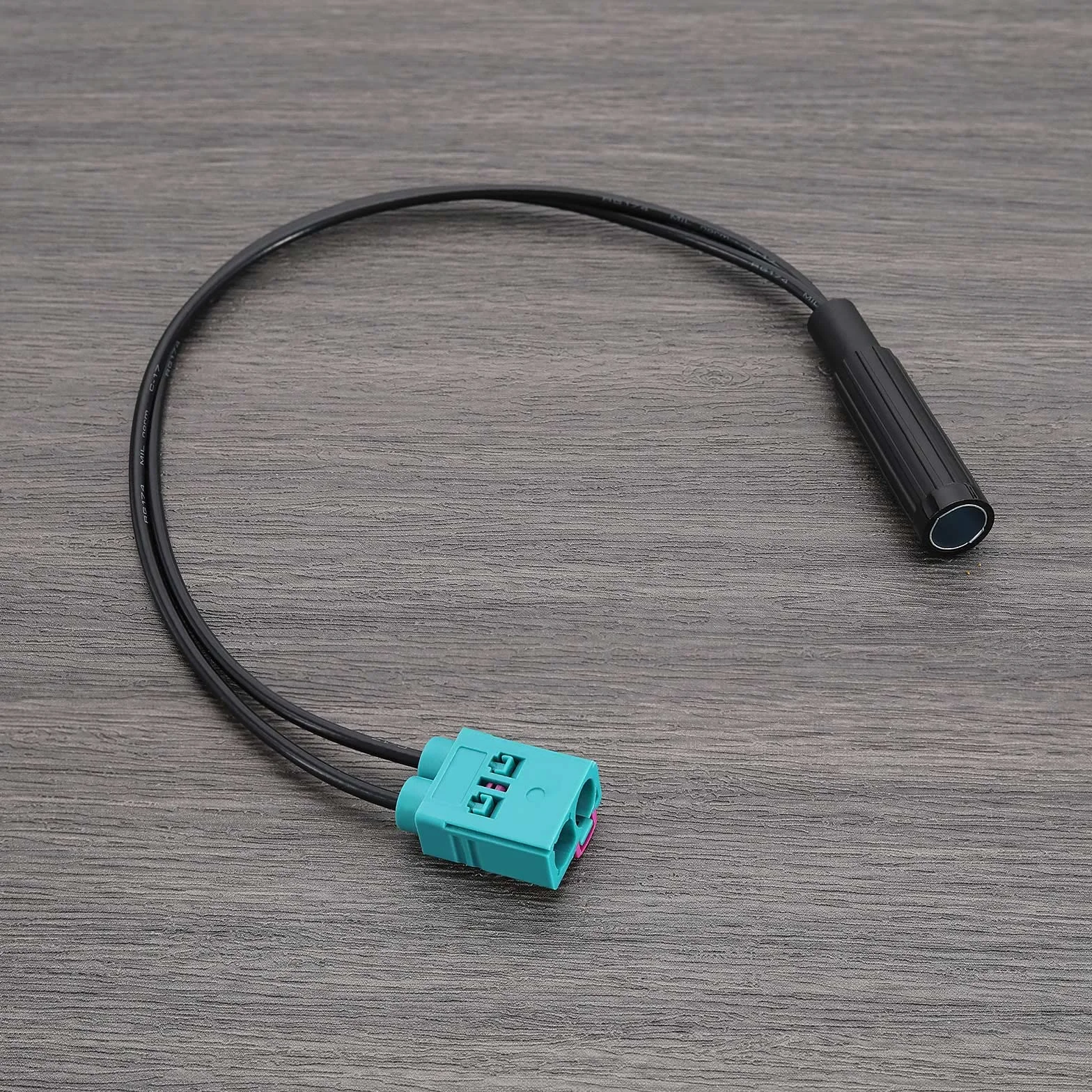 Podwójna Fakra żeńska na DIN antena samochodowa adapter FM AM radio złącze kabel RG174 28 cm