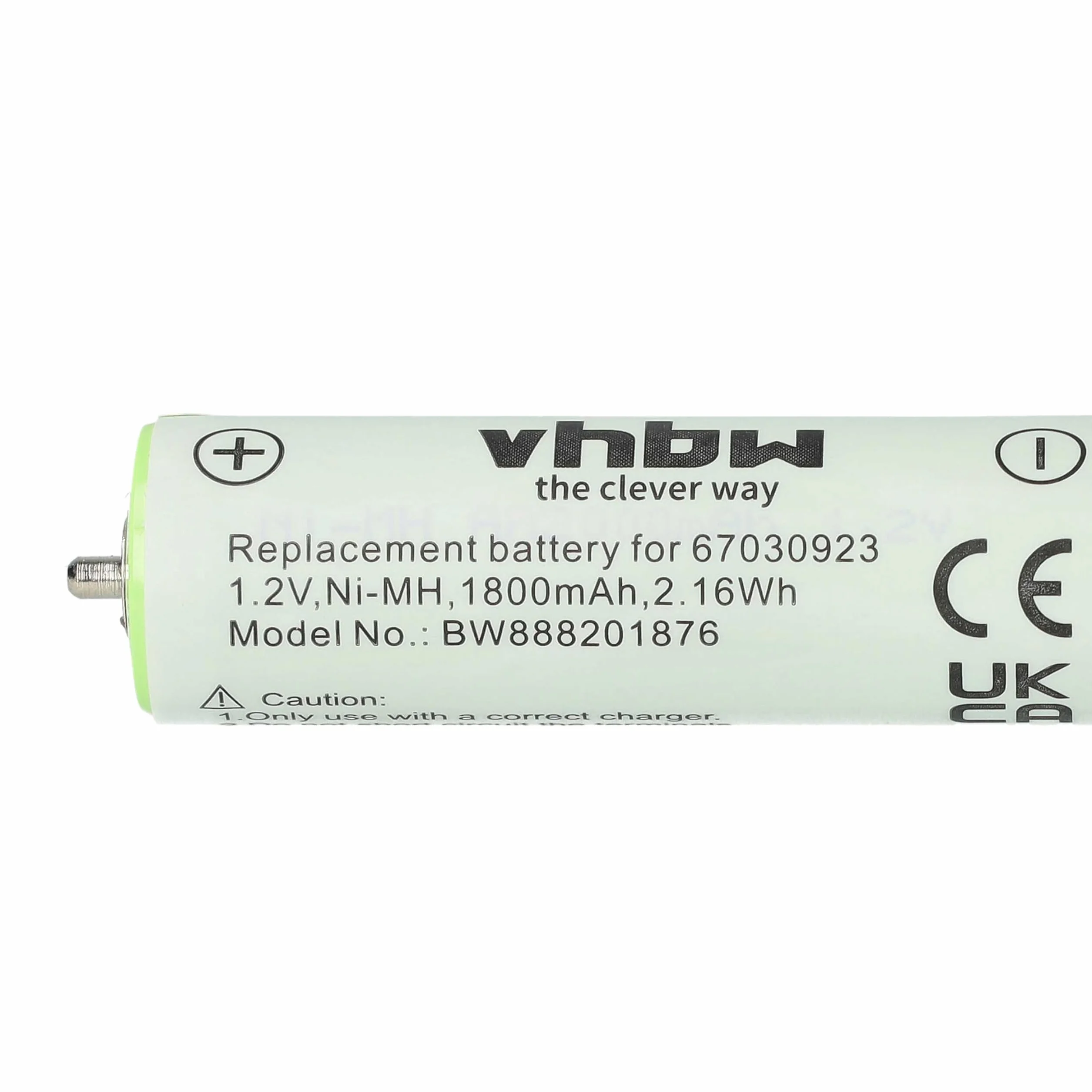 vhbw 2 x bateria kompatybilna z maszynką do golenia Braun Series 1, Series 3, SmartControl (1800mAh, 1,2V, NiMH)