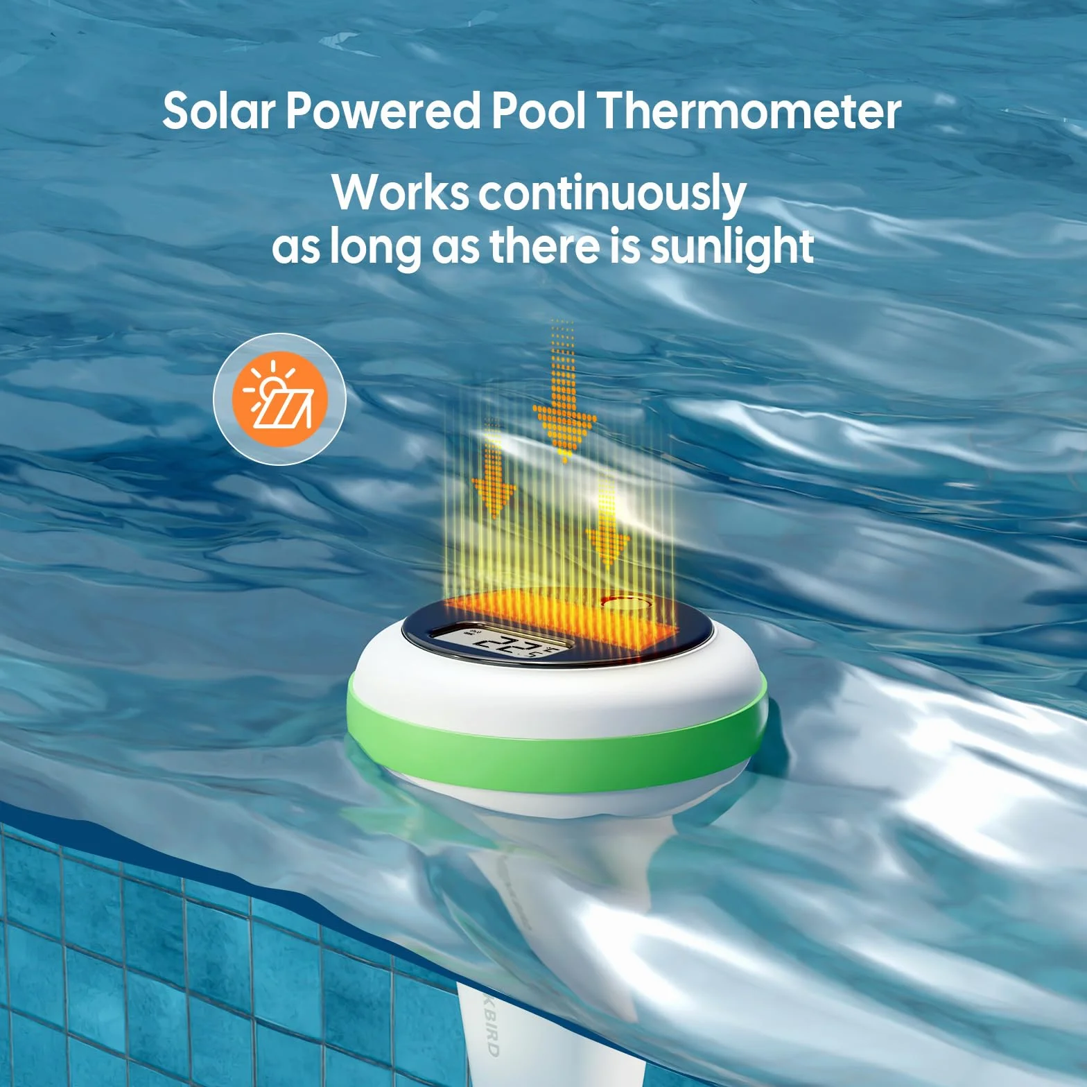 Inkbird IBS-P03R solarny termometr basenowy Wifi z zestawem IM-03 Wifi Gateway, monitor wilgotności UV