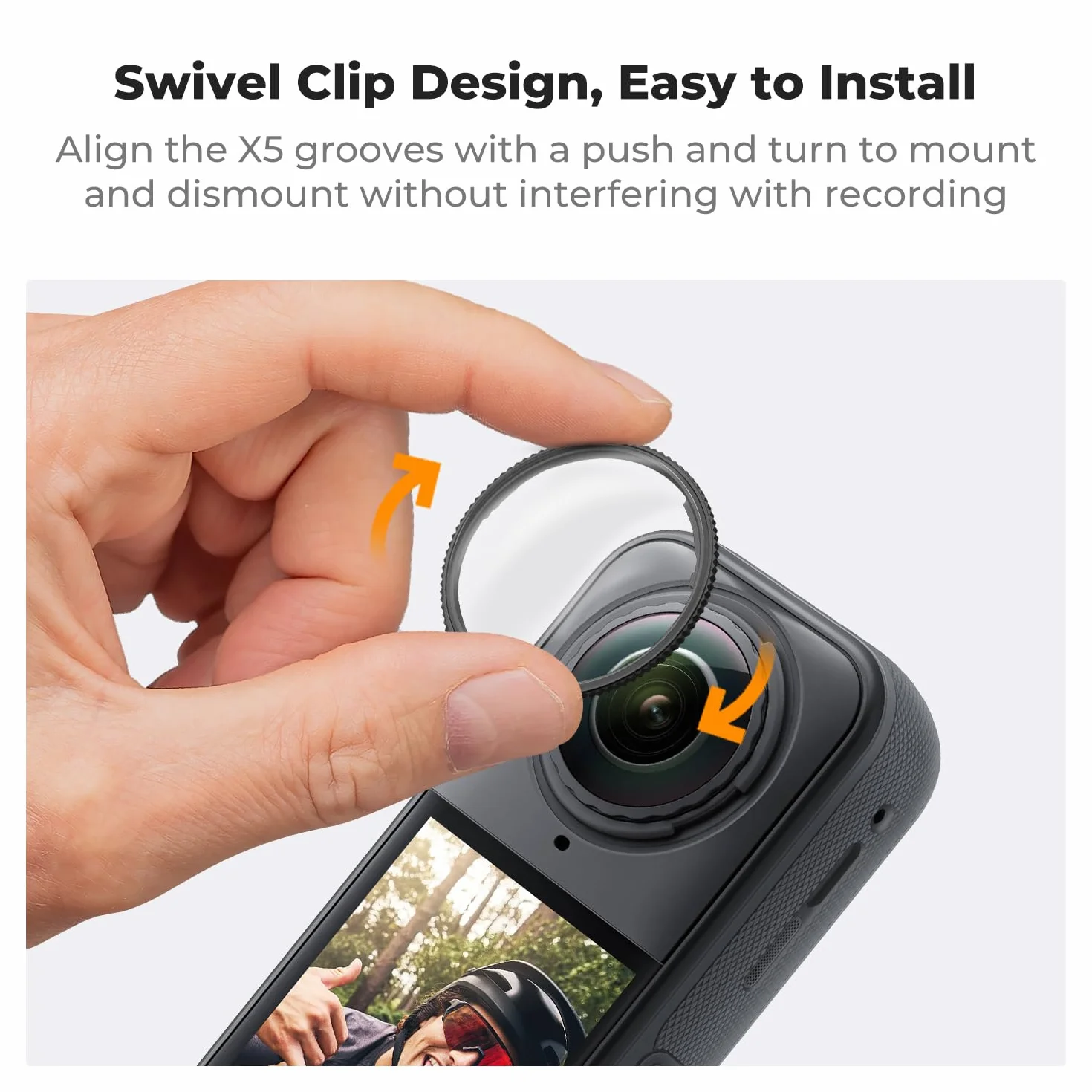 K&F CONCEPT Standardowa osłona obiektywu, kompatybilna z Insta360 X5