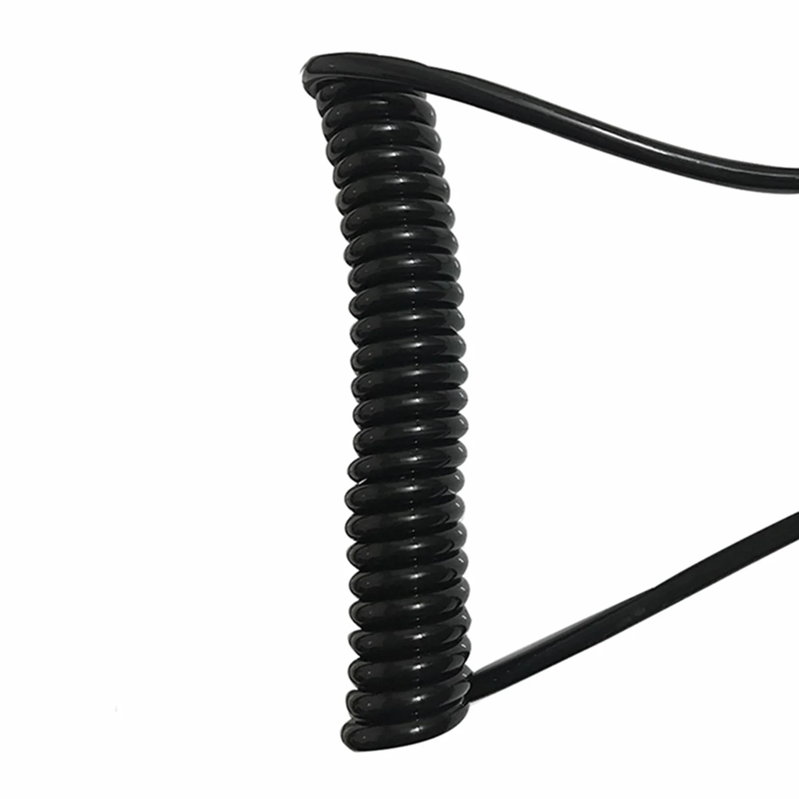 Kable spiralne elastyczne, Spiralny kabel zasilający 2-żyłowy, kwadratowy 2,5 mm, średnica zewnętrzna 8, zwijany drut, zwijana cewka(Undraw 3.75 meters)
