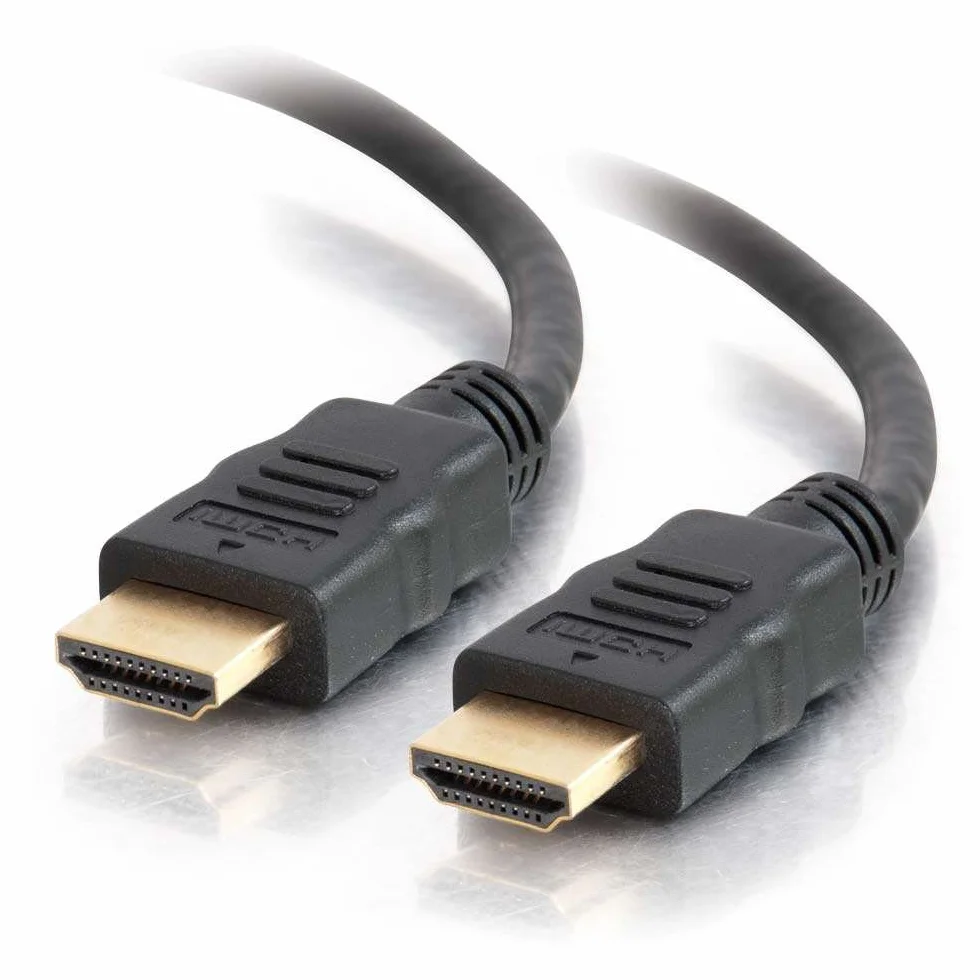 C2G Kabel HDMI, 4K, kabel HDMI o wysokiej prędkości, Ethernet, 60 Hz, 1,6 stopy (0,5 metra), czarny, przewody to Go 42500