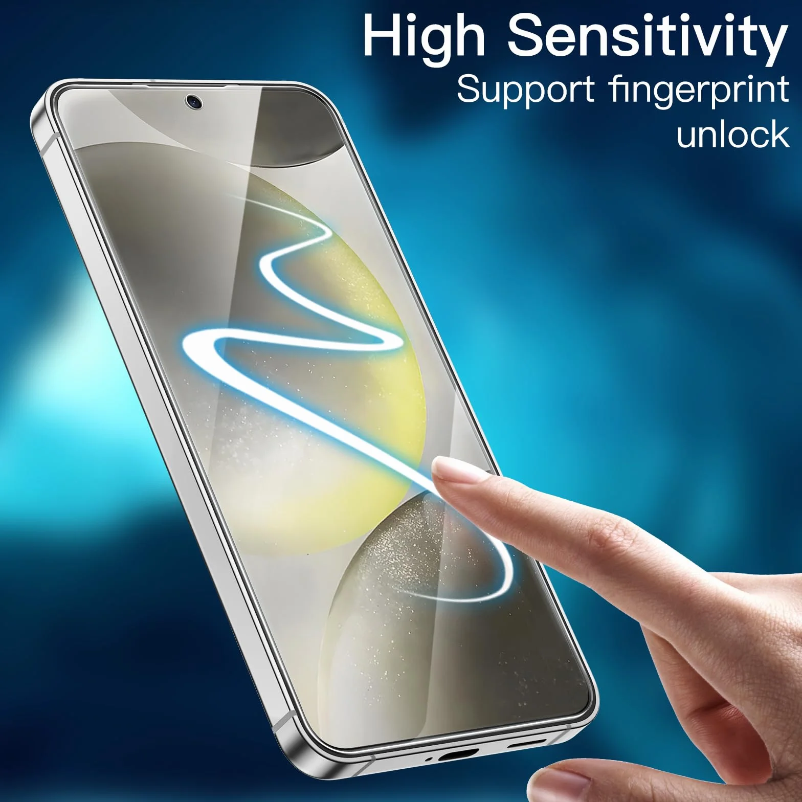 JETech Ochraniacz Ekranu dla Samsung Galaxy S24 5G 6,2 Cala, Szkło Hartowane, 3 Sztuki