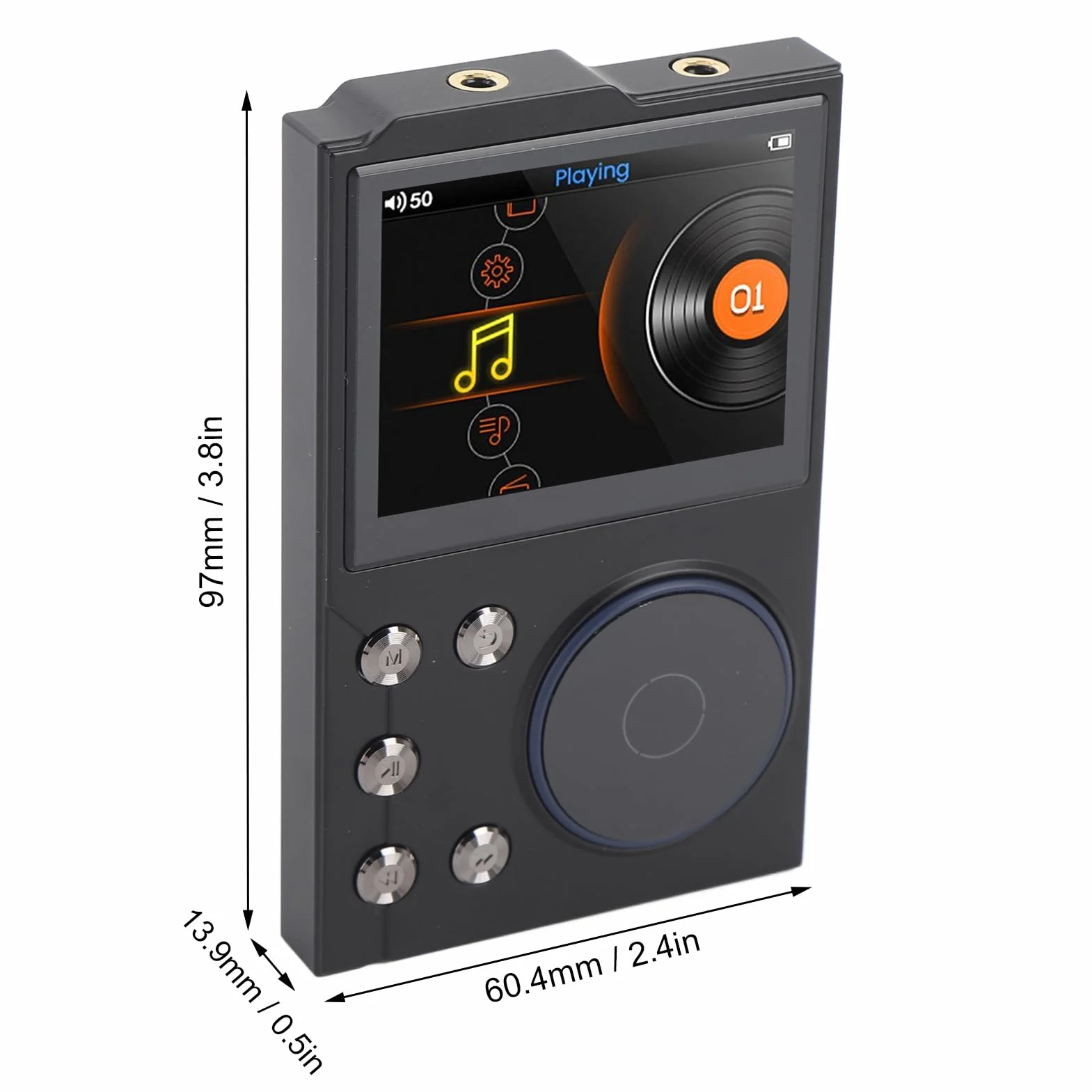LICAEVEY Odtwarzacz MP3 HiFI z Bluetooth 5.3 | 2,4 "Display HD Portable Music Player | Bezprzestierny DSD FLAC Digital Audio Player | 16 GB + 256 GB Rozszerzalny pamięć