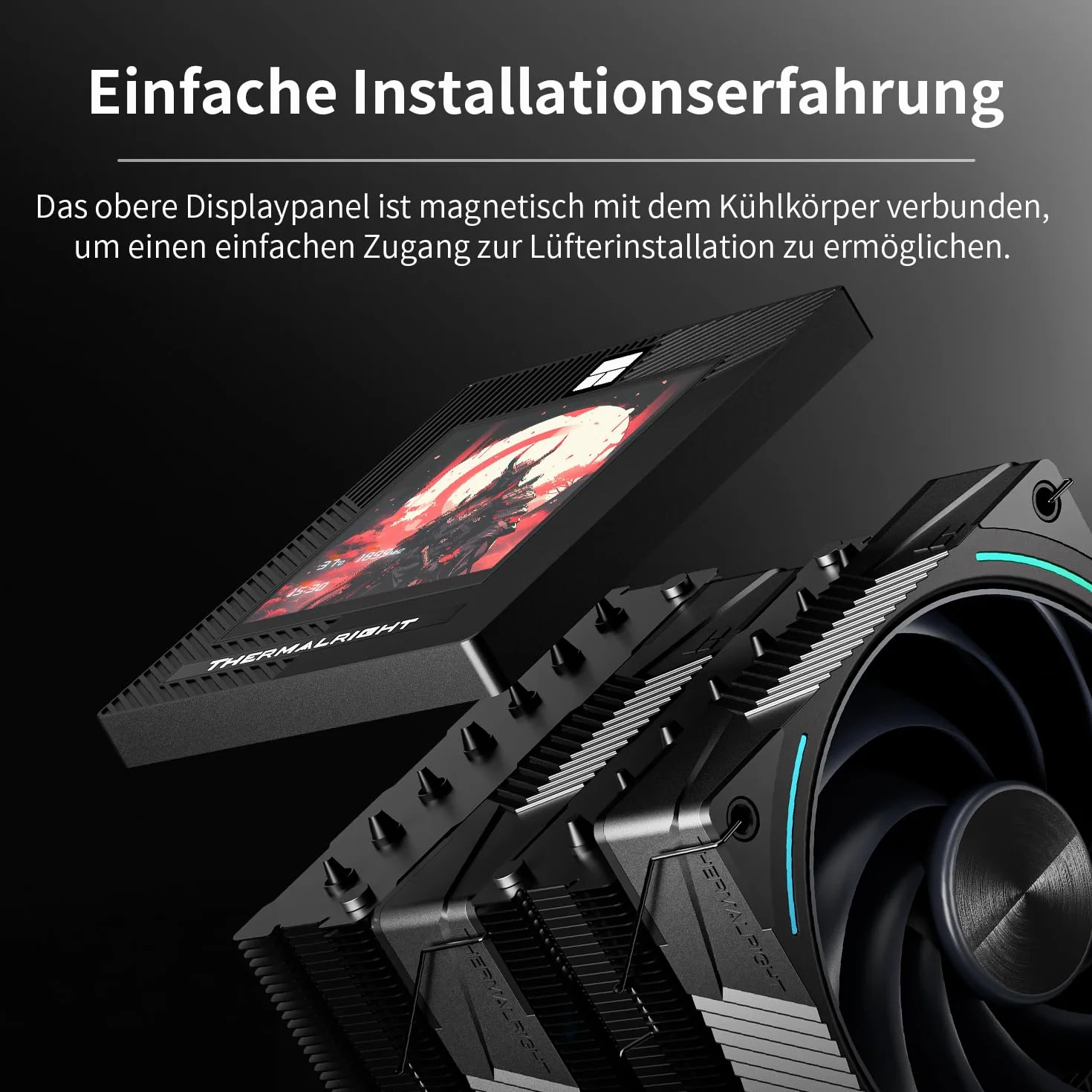 Thermalright Phantom Spirit 120 Vision EVO CPU chłodnica powietrza, Twin Tower Radiator 2150 RPM, rozdzielczość 480 x 480, ekran IPS o przekątnej 3,95", chłodzenie komputerowe do Intel lga1851/AM5
