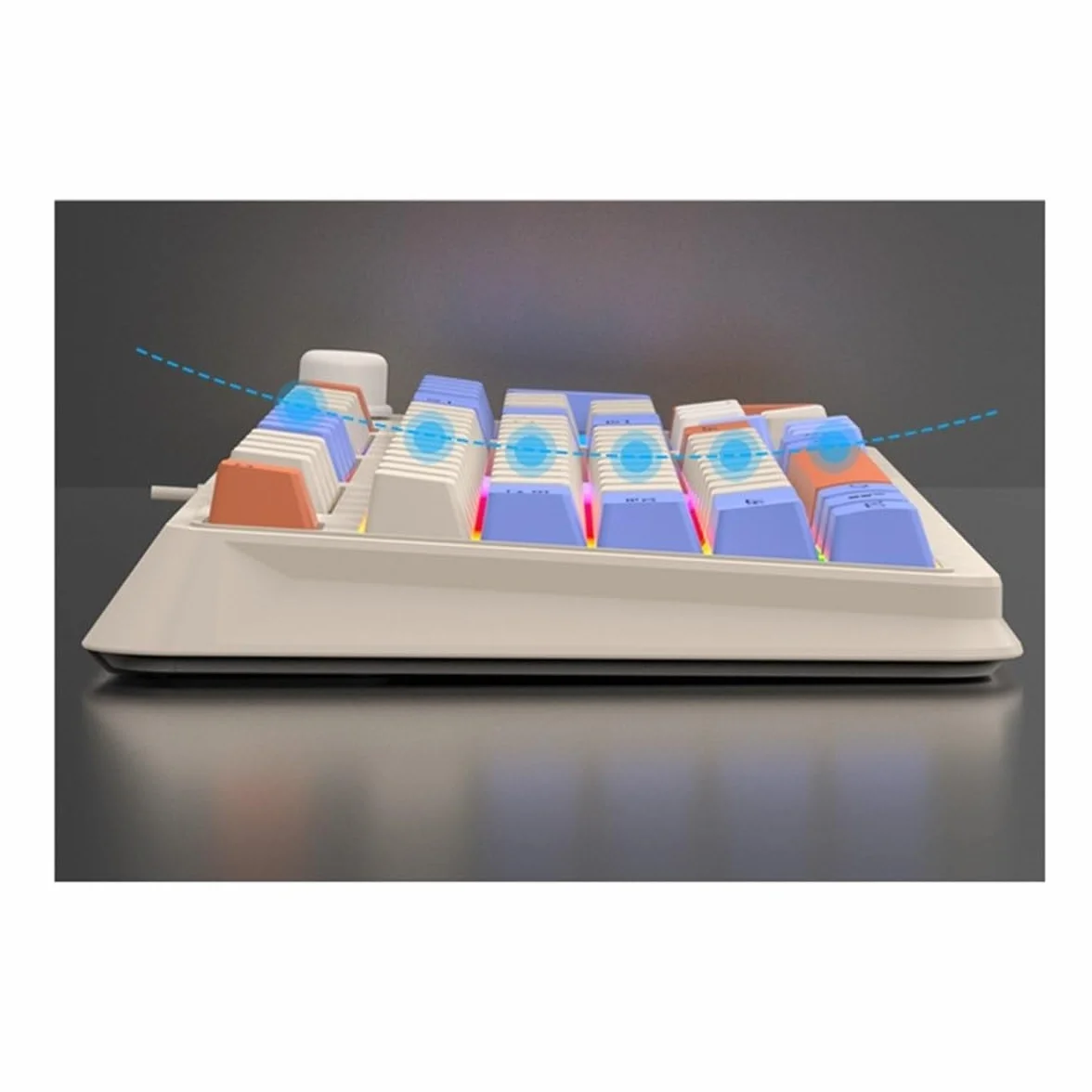 Klawiatura i Mysz Combo Ergonomiczna Kombinacja Klawiatury I Myszy USB Przewodowa Klawiatura Komputerowa Mysz 94-klawiszowa Klawiatura Komputerowa(Multi-colored1)