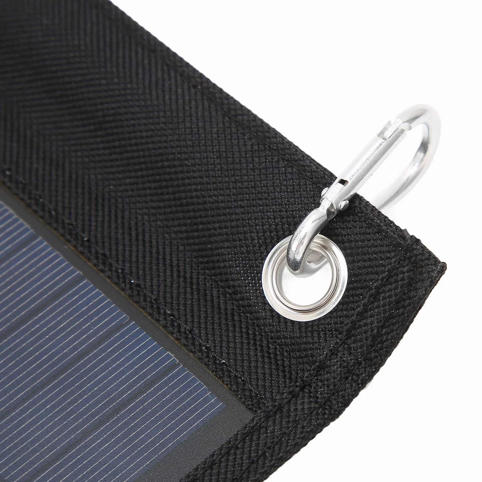 Solar Panel Portable Charger 4W Folding Power Bank Polysilicon Battery for Outdoor Phone Carabiner