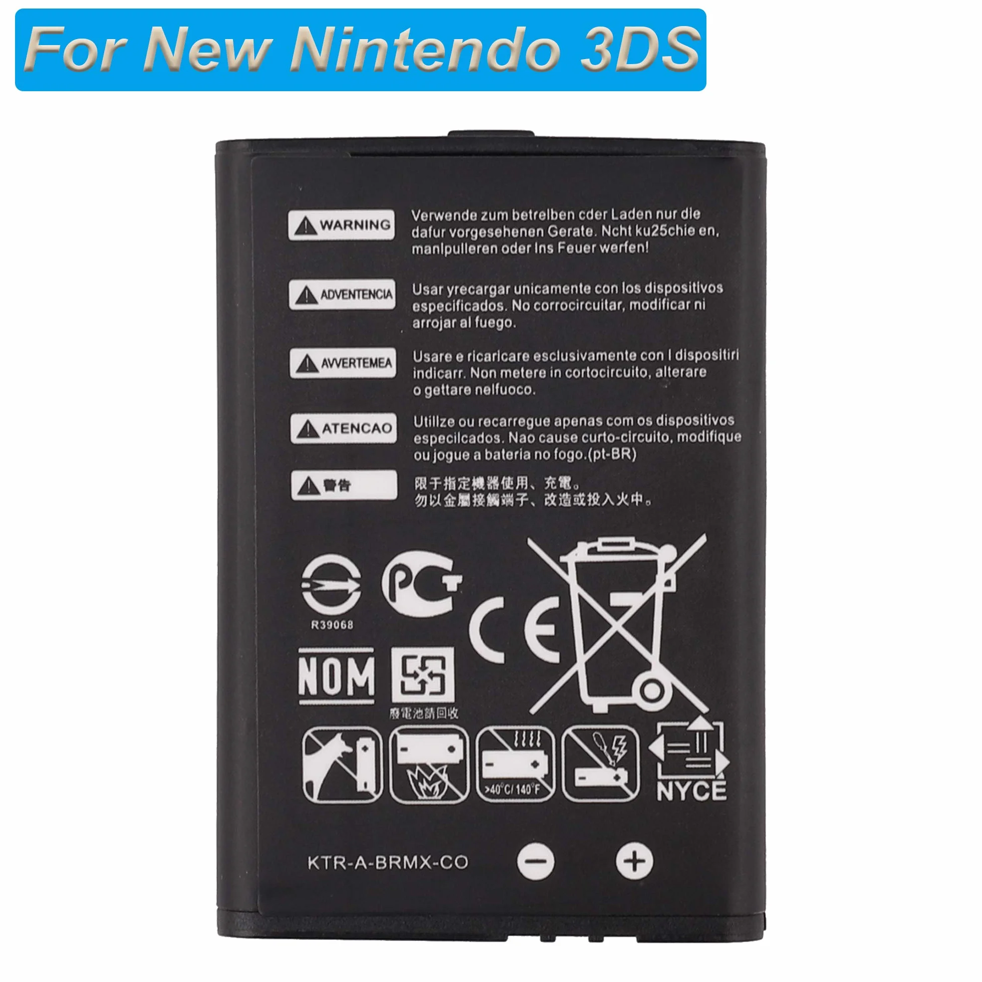 New Battery KTR-003 kompatybilna z New Nintendo 3DS N3DS