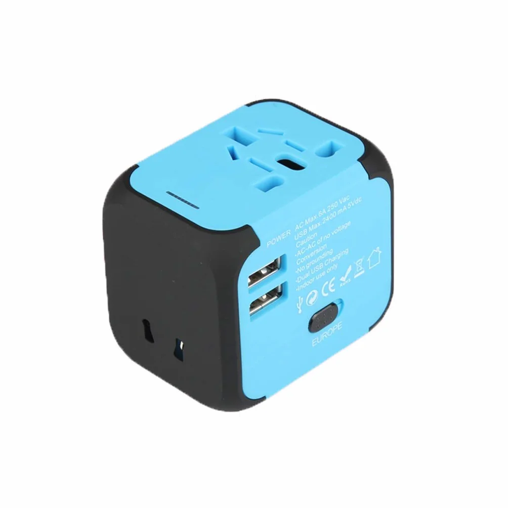 Na całym świecie adapter podróży, Adapter Travel Socket International, przenośne podróże Międzynarodowe Ładowanie Gniazdo Konwersji (Color : D, Rozmiar : 65x50x60mm)