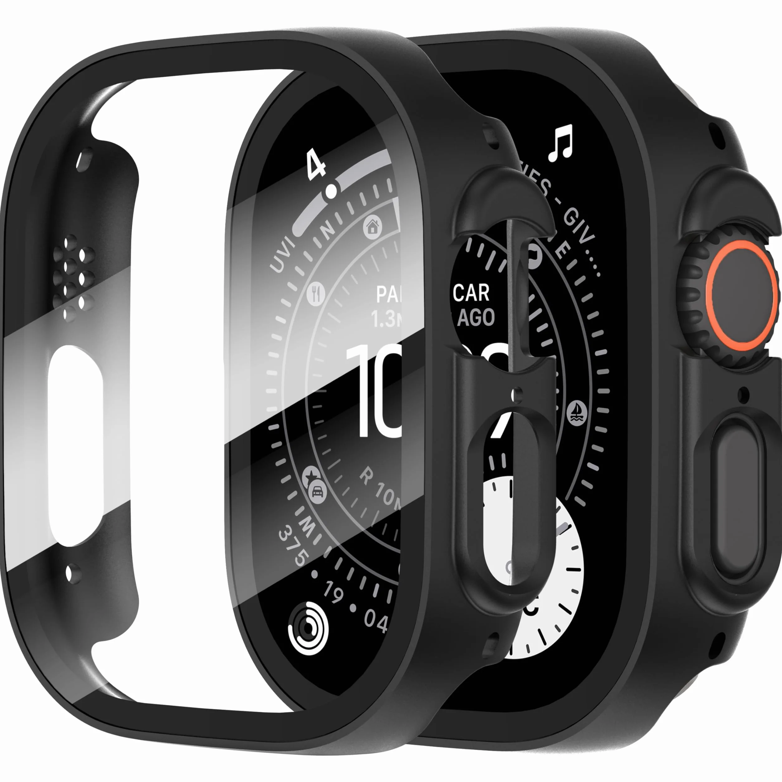 Diruite 2-Pack do Apple Watch Ultra 3/2/1 49mm Etui Ochronny, Twardy PC All-Round Screen Protector Ultra Cienki Futera? Case do iWatch Ultra/Ultra 2 49mm Panzerfolie Ochronny