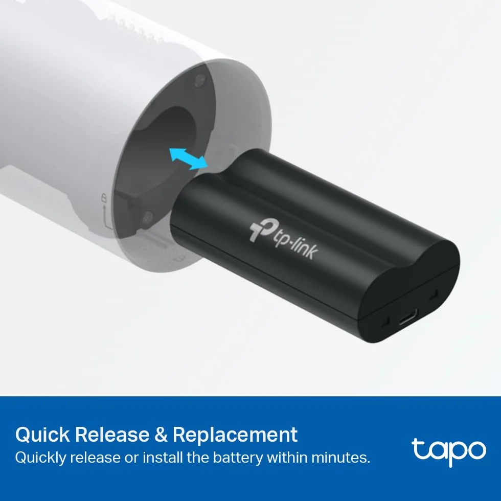 Tapo A100 | Akumulator 6700 mAh do kamer i wideodomofonów Tapo | 6-stopniowa ochrona | Szybkie ładowanie | Kompatybilny z C420, C400, D230