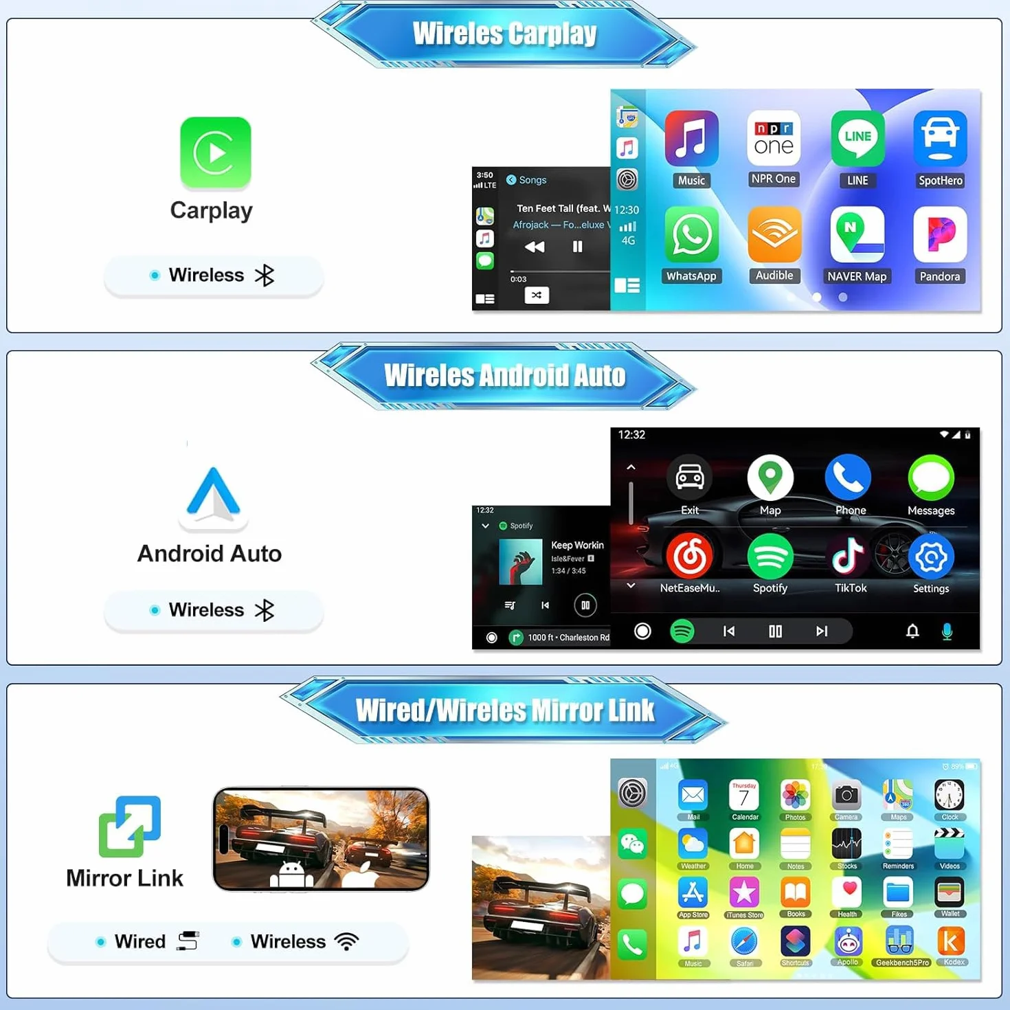 Podwójny Odtwarzacz Samochodowy Do Nissan Frontier Xterra 2009-2012 Z 9'' | Radio GPS nawigacja Carplay bezprzewodowy Android Auto Bluetooth FM AUX-in sterowanie kierownicą kamera cofania