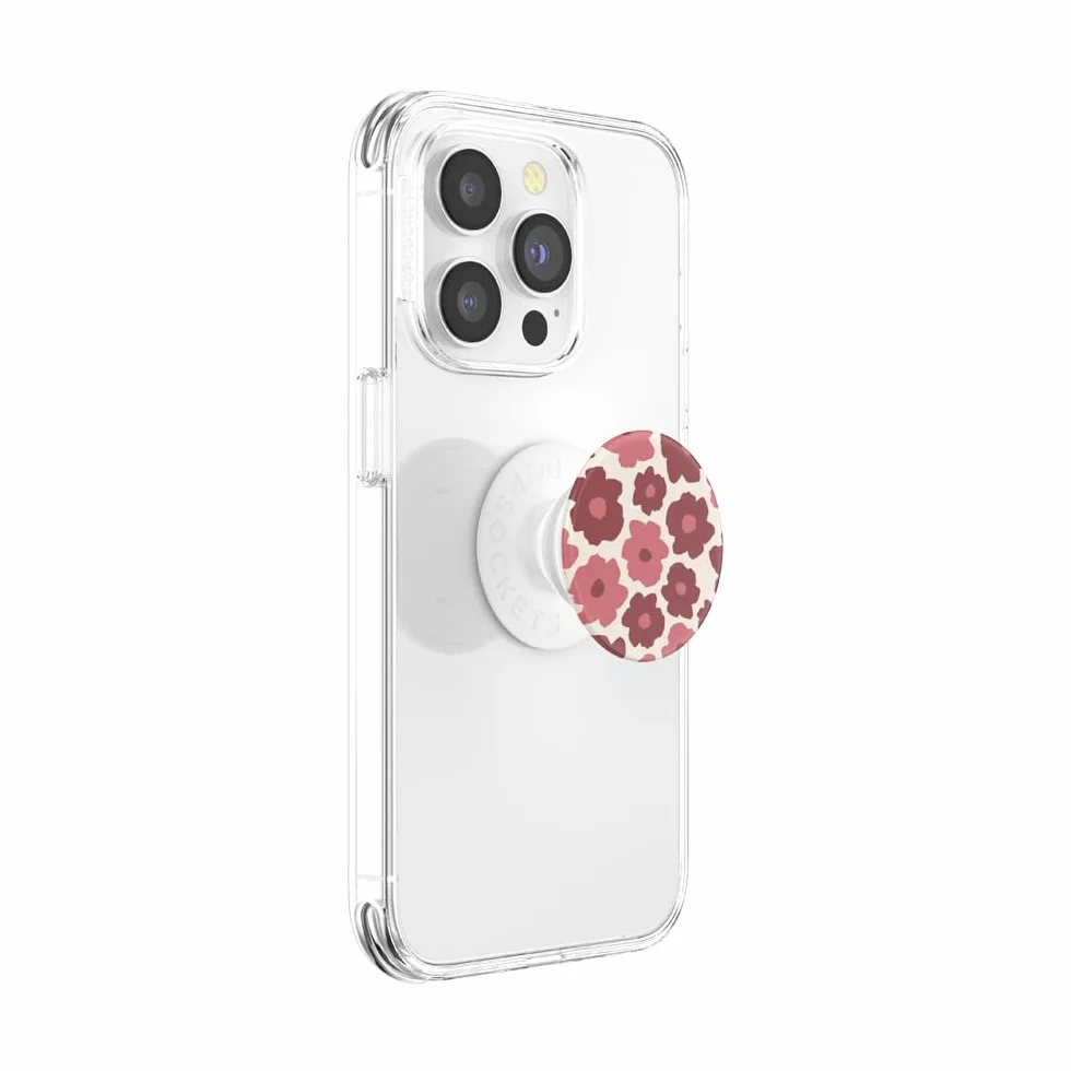 PopSockets: PopGrip - Rozkładany uchwyt i podstawka do telefonów oraz tabletów z wymiennymi krążkami PopTops - Mauve Floral