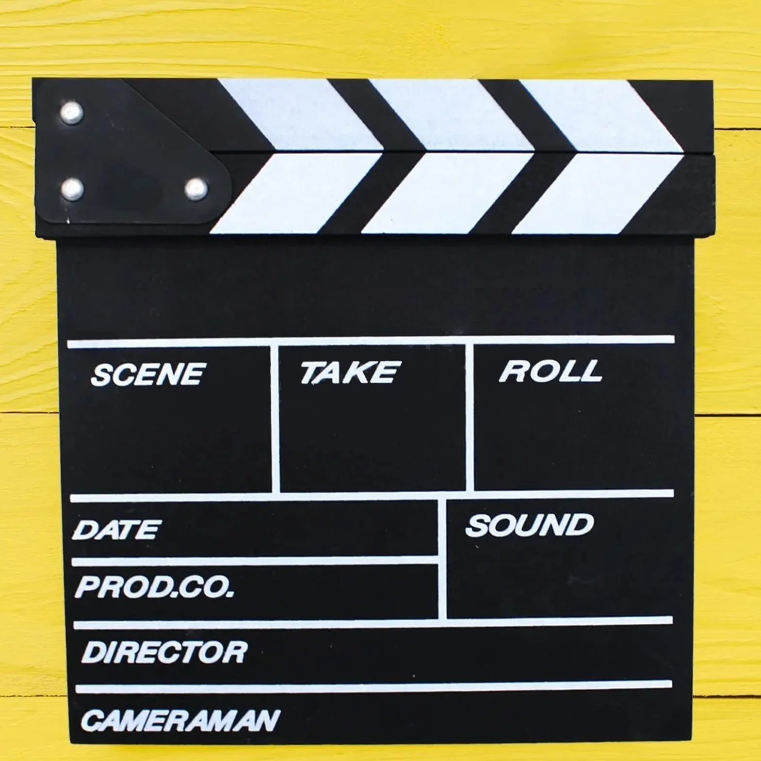 Tablica do Filmów Filmowych, 20 X 20 Cm Klakier do Filmów Suchościeralnych Wielofunkcyjny do Kręcenia Dramatów