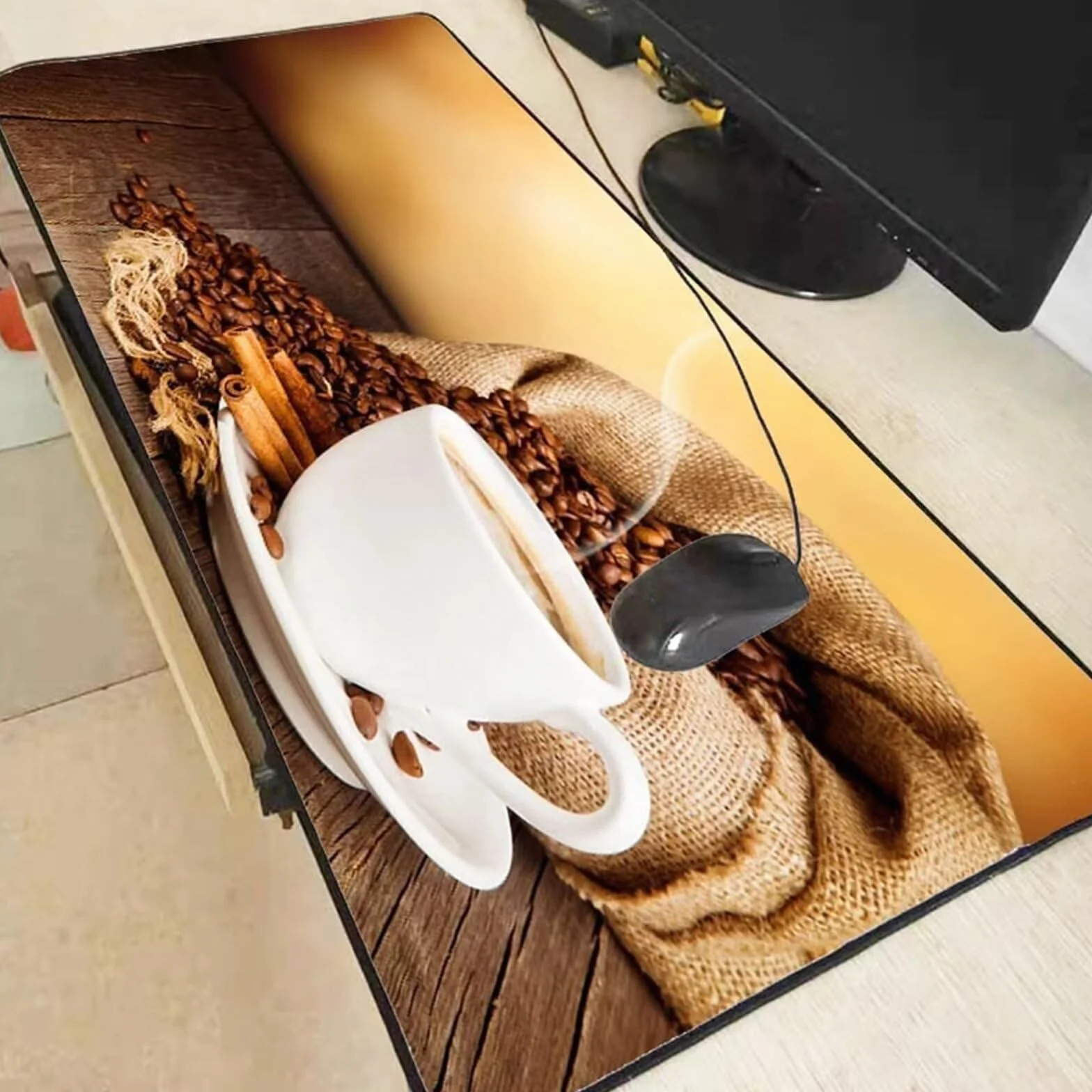 Podkładka pod mysz do gier, 1000 x 500 x 3 mm, duża podkładka pod mysz, kubek kawy, XXL, antypoślizgowa gumowa podkładka pod mysz, podkładka na biurko, do laptopa, do gier, biura, domu