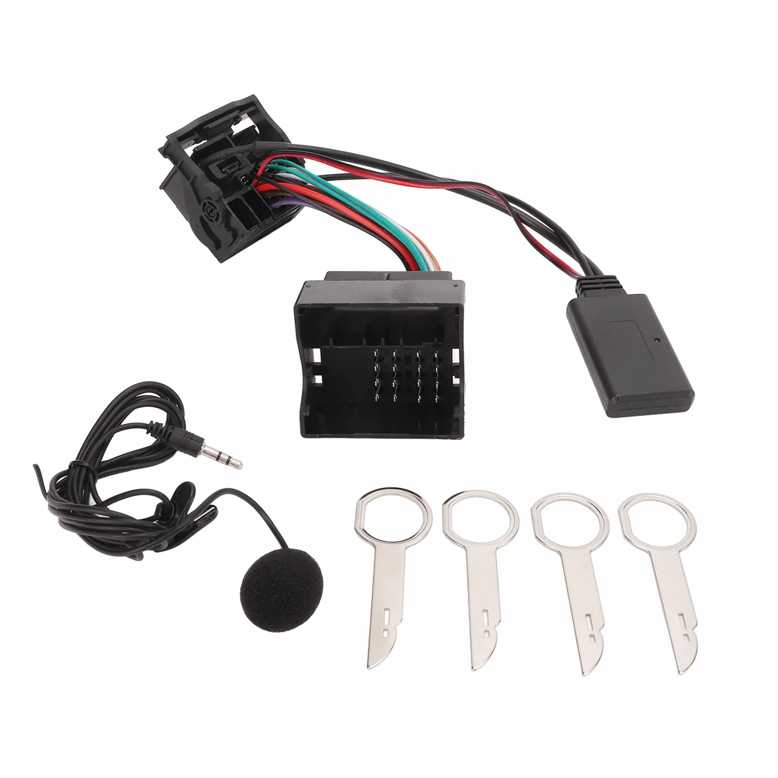Adapter Samochodowy Bluetooth, Bezprzewodowy Adapter Audio Bluetooth 5.0 Kabel aux in z Mikrofonem Wymiana dla Focus Mondeo Fusion 6000CD