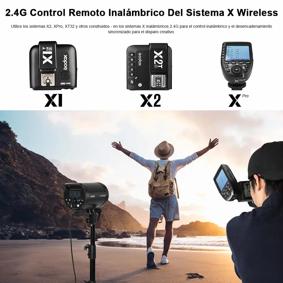 Godox DP400IIIV lampa błyskowa do studia stroboskopowego, 400 W, 5800 ± 200 K, temperatura barwowa Bowens Mount 2,4 G, bezprzewodowy system Studio Flash na wesele, portret, moda