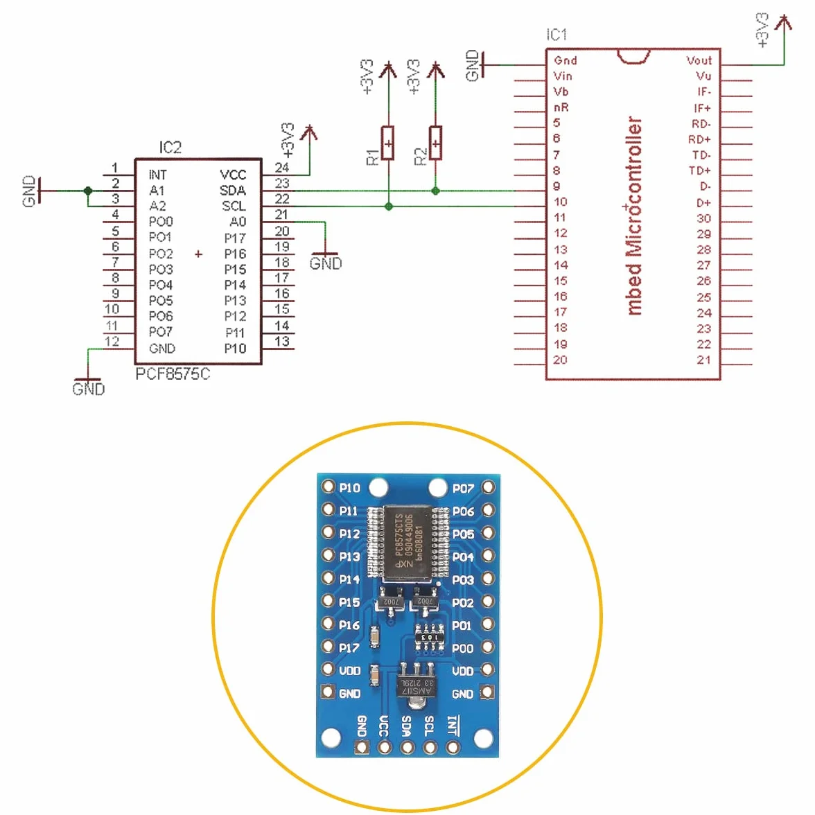 2 sztuki PCF8575 IO Expander moduł I2C do 16IO moduł I/O Extension Shield moduł 16 bitów SMBus I/O z kablem Dupont do Arduino UNO R3