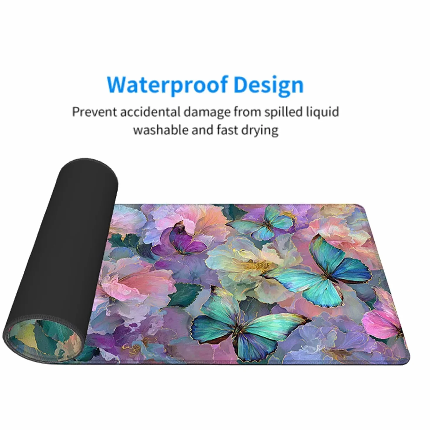 Kolor podkładka pod mysz xxl 1400 x 600 x 3 mm podkładka pod mysz akcesoria biurko antypoślizgowa podkładka na biurko duża klawiatura podkładka pod mysz motyl podkładka PC wodoodporna gumowa podstawa