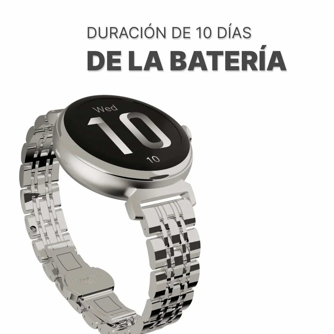 HiFuture Aura damski smartwatch, wyświetlacz AMOLED ze stali nierdzewnej 1,08 cala, czujnik tętna, czujniki Real SpO2, krokomierz, wodoodporny IP68, kompatybilny z Androidem i iOS