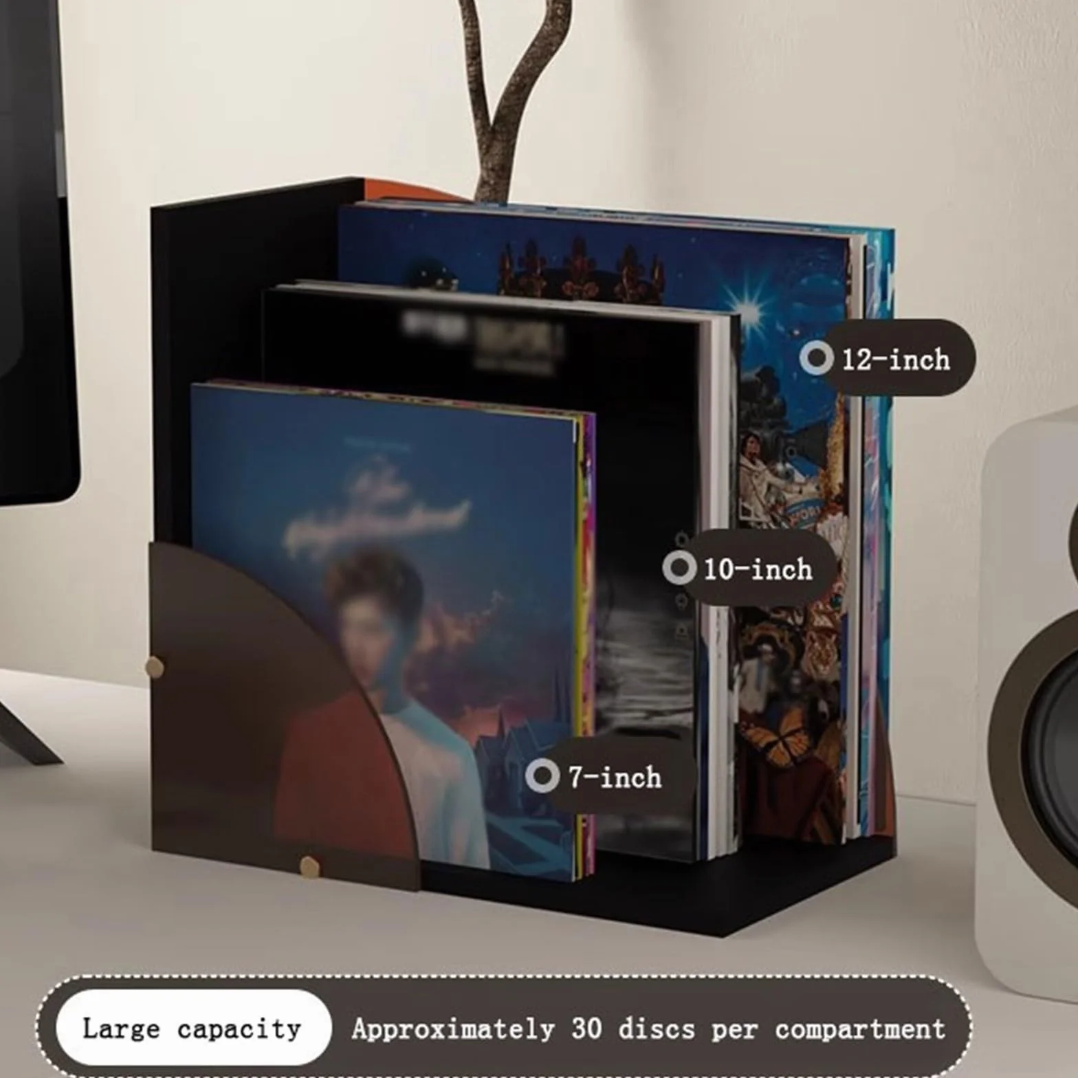 Przechowywanie płyt CD Stojak na płyty winylowe w kształcie wachlarza, akrylowy, kreatywny, do przechowywania i eksponowania płyt CD Nagrywać