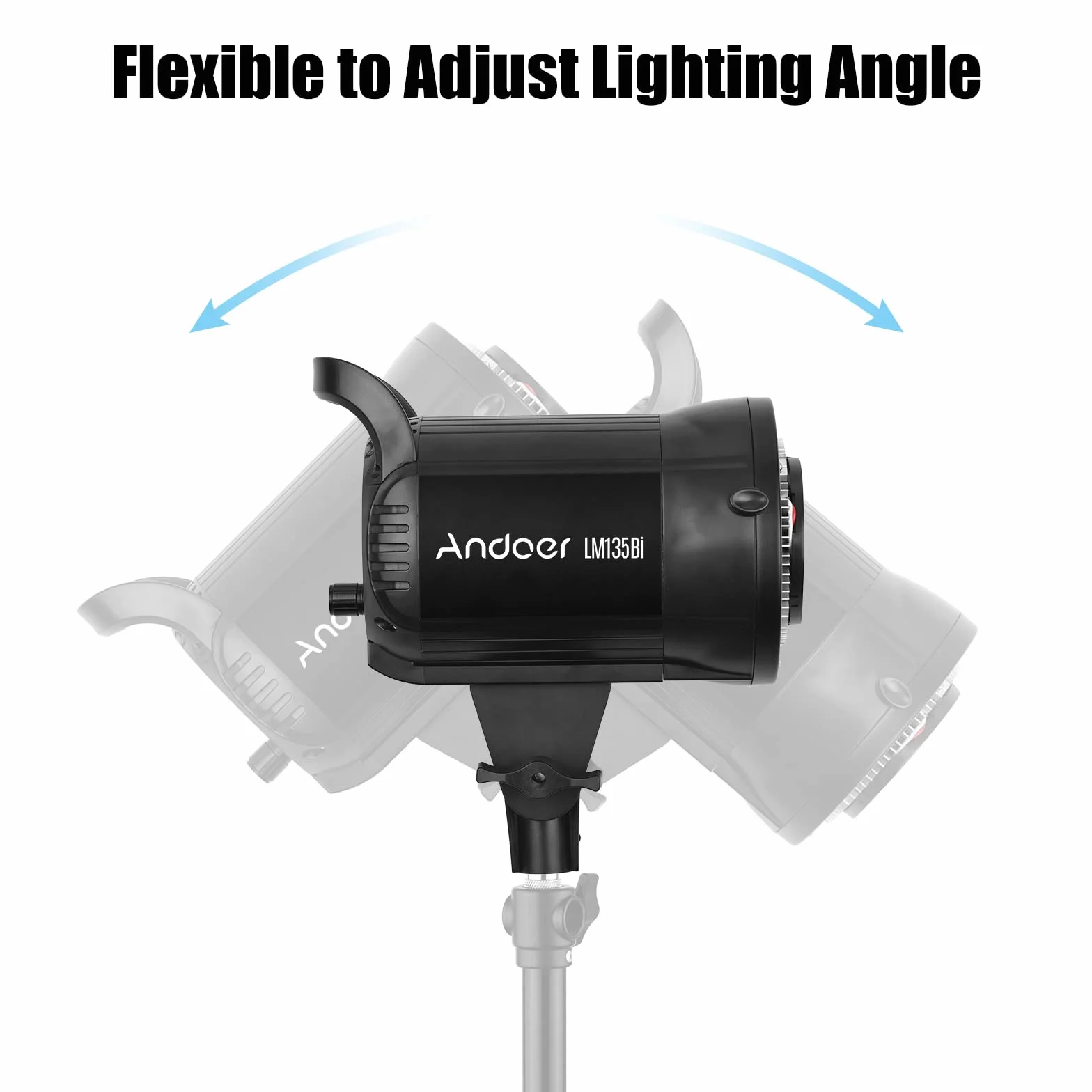 Andoer LM60Bi LED lampa wideo, 135 W, studyjna, 3000 K - 5600 K, ściemniana, ciągłe, z uchwytem Bowens i pilotem zdalnym, do studia fotograficznego YouTube, fotografii