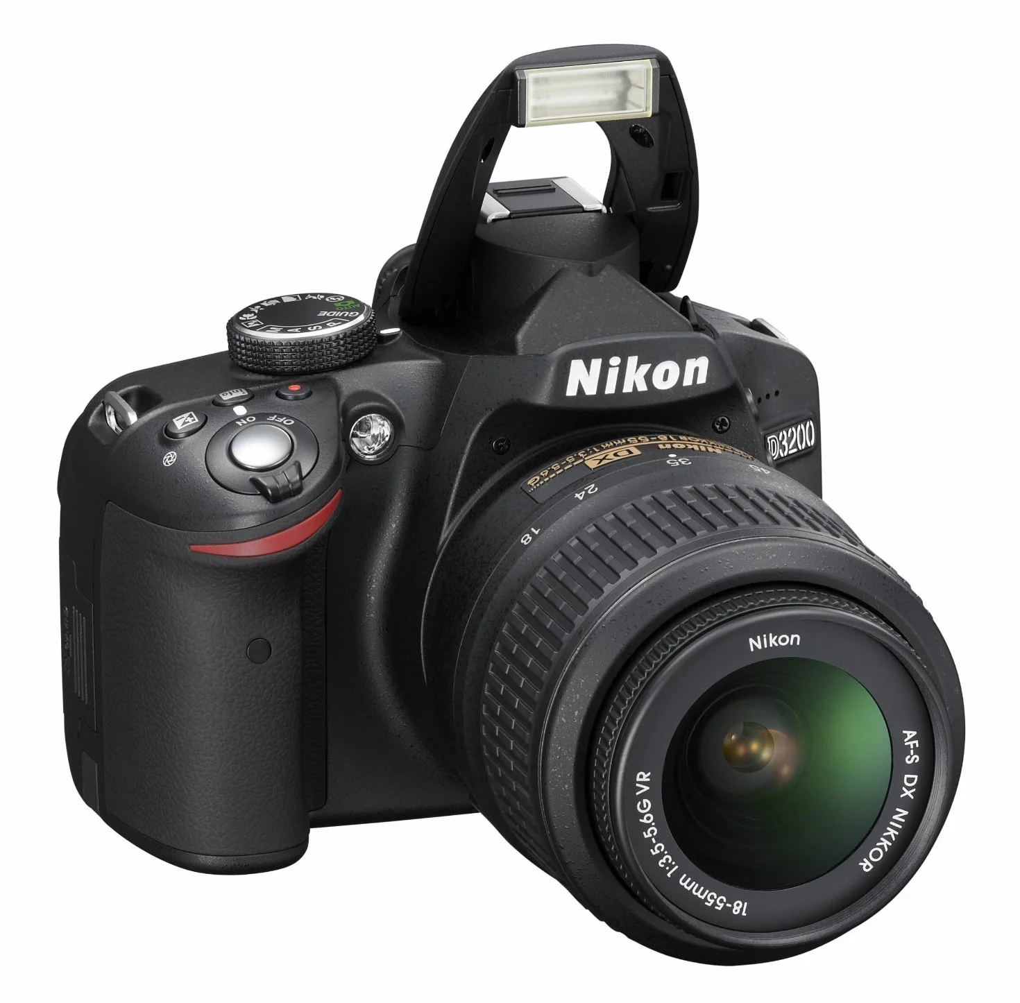 Nikon D3200 Aparat cyfrowy Reflex 24.2 Zestaw obiektywów AF-S DX VR II 18-55 mm Czarny