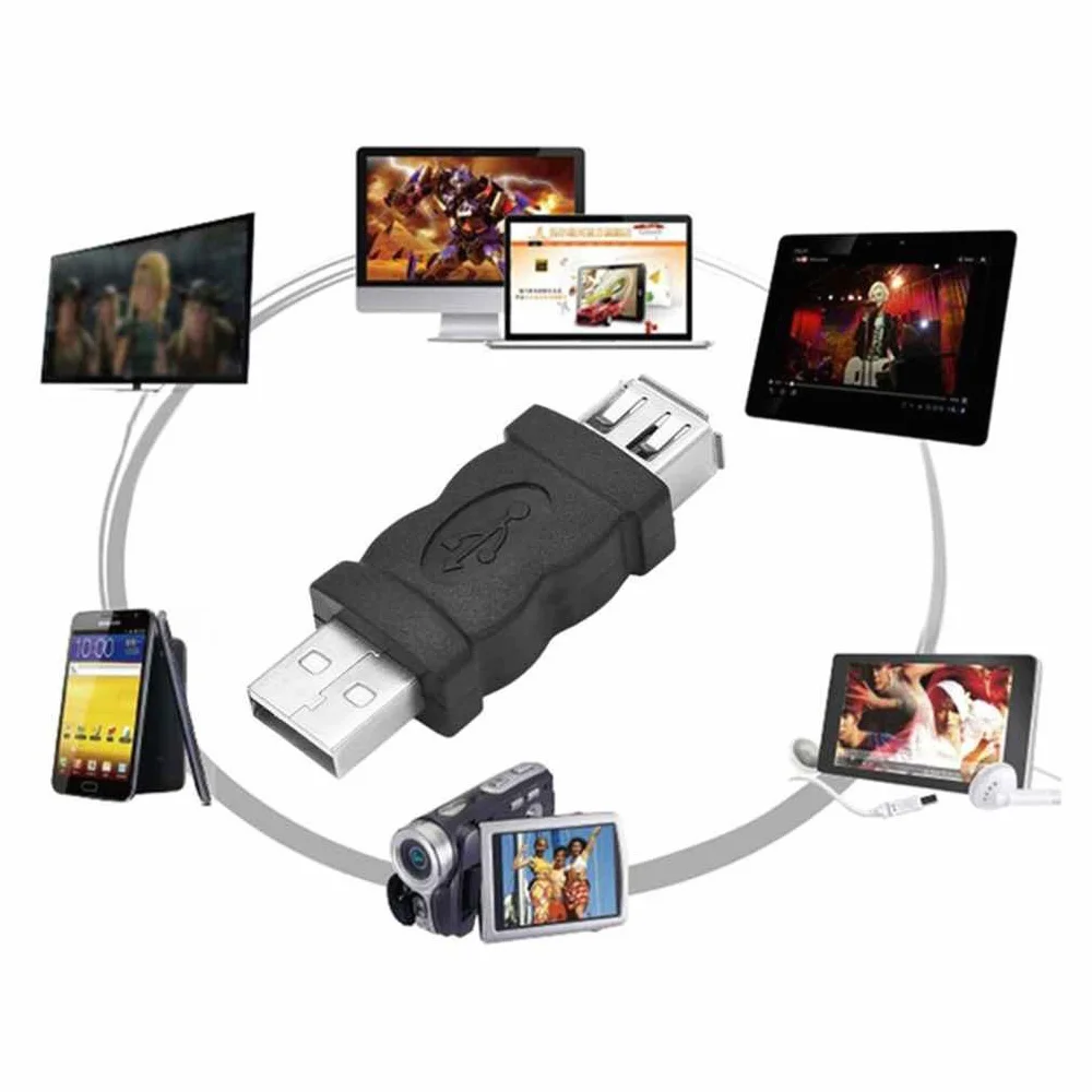 Adapter Firewire IEEE 1394 6-pin żeński na USB 1.1/2.0 A męski