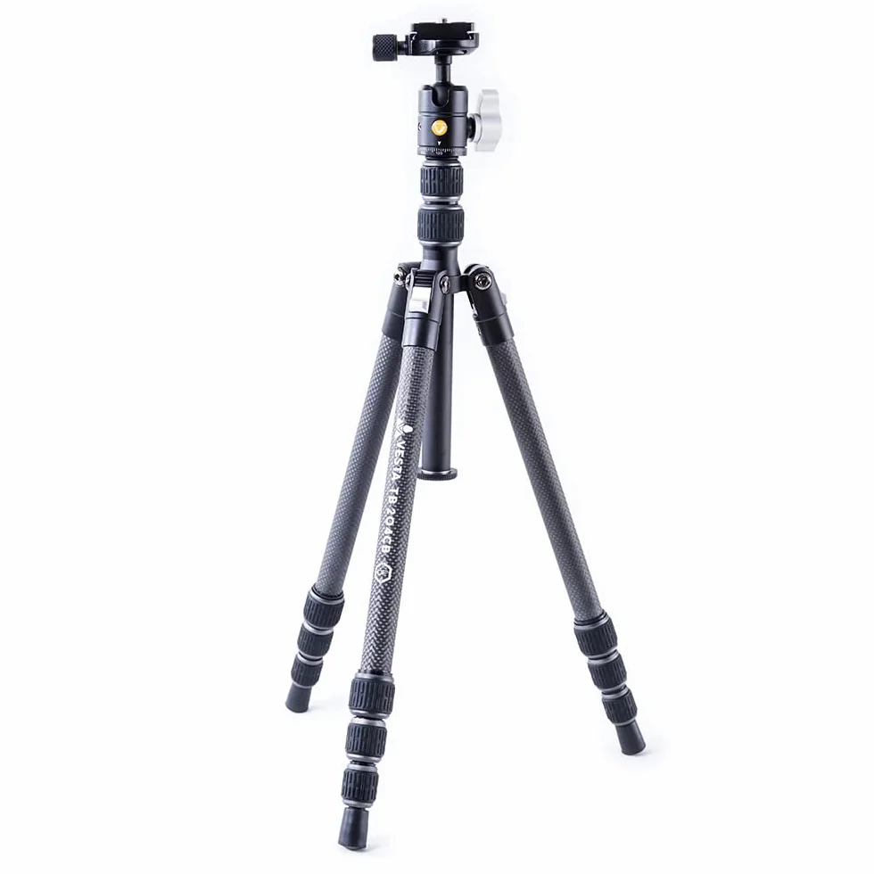 Vanguard Vesta TB 204CB Reisestativ aus Carbon, leicht, Kugelkopf, 4 Abschnitte