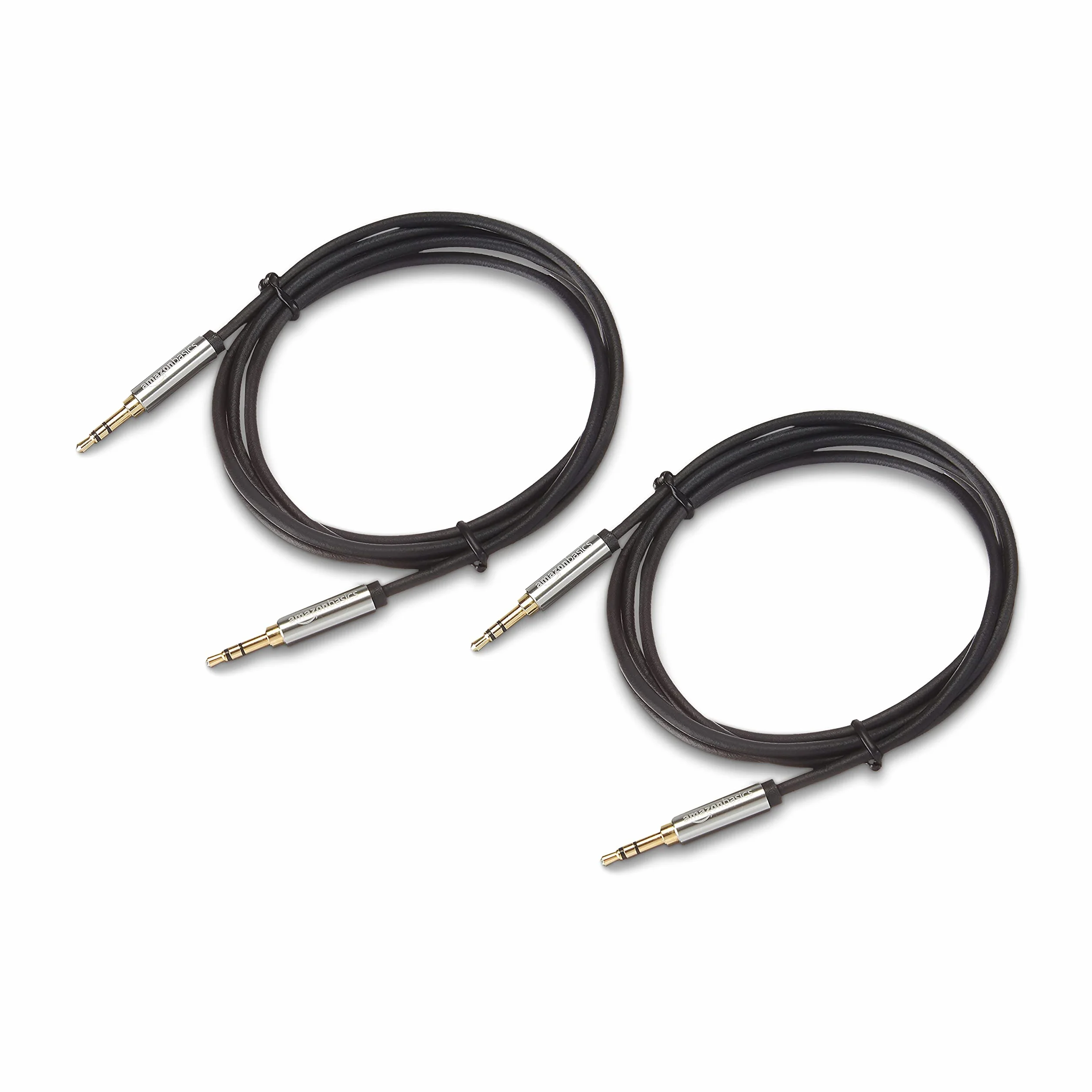 Amazon Basics Kabel AUX audio 3,5 mm 1,2 m zestaw 2 sztuk czarny